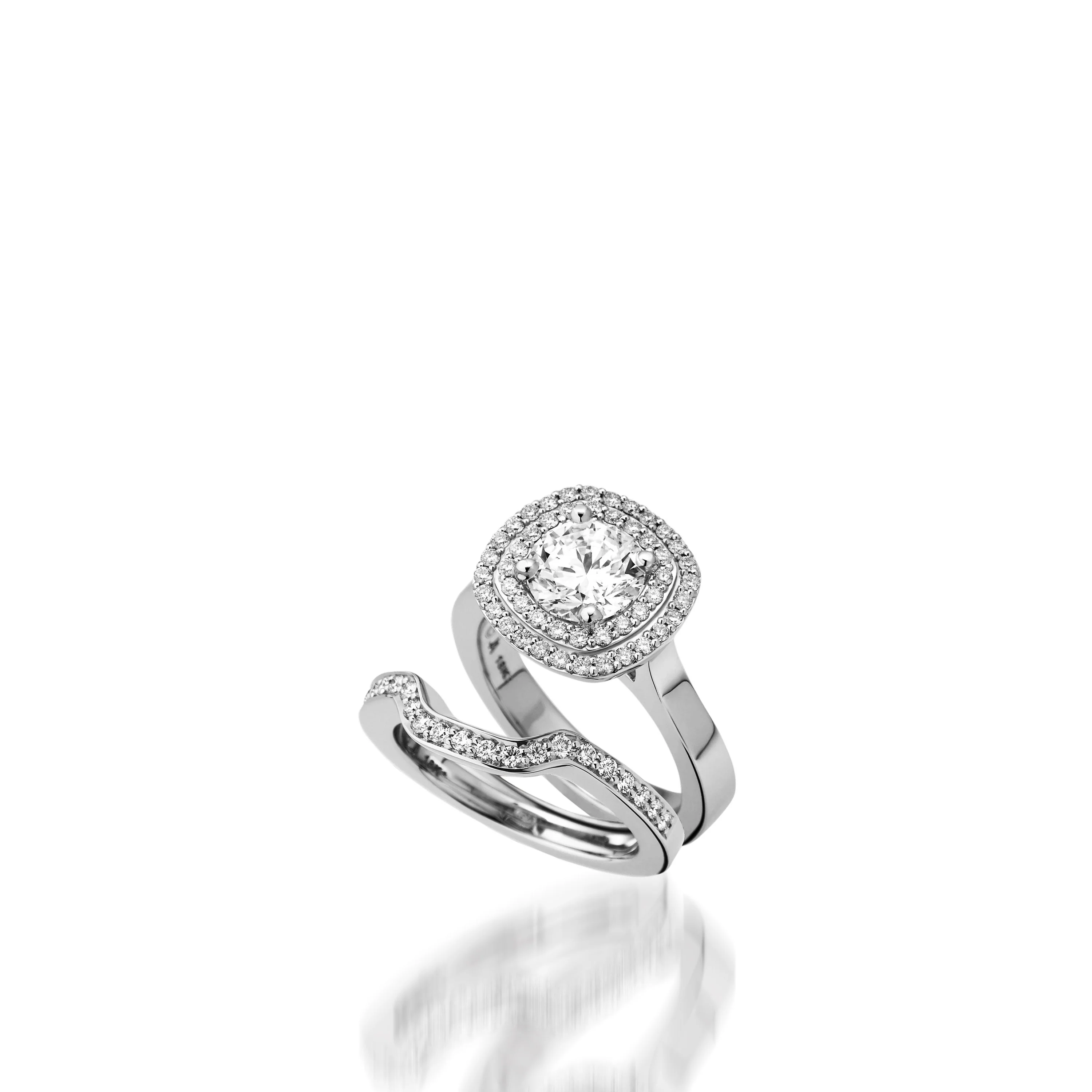 Chantilly White Gold Engagement Ring - Image 2