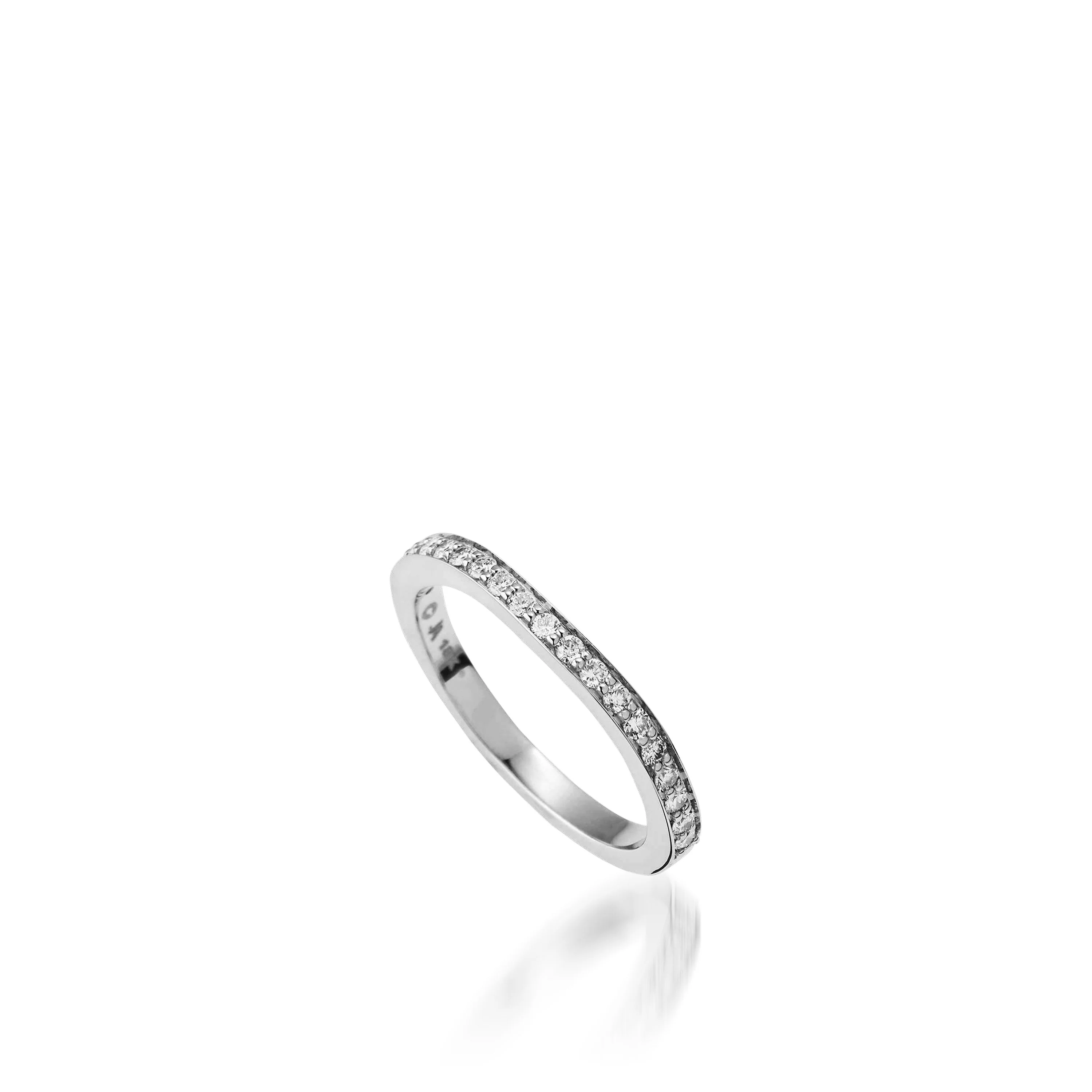 Chiffon  Round White Gold Engagement Ring - Image 5