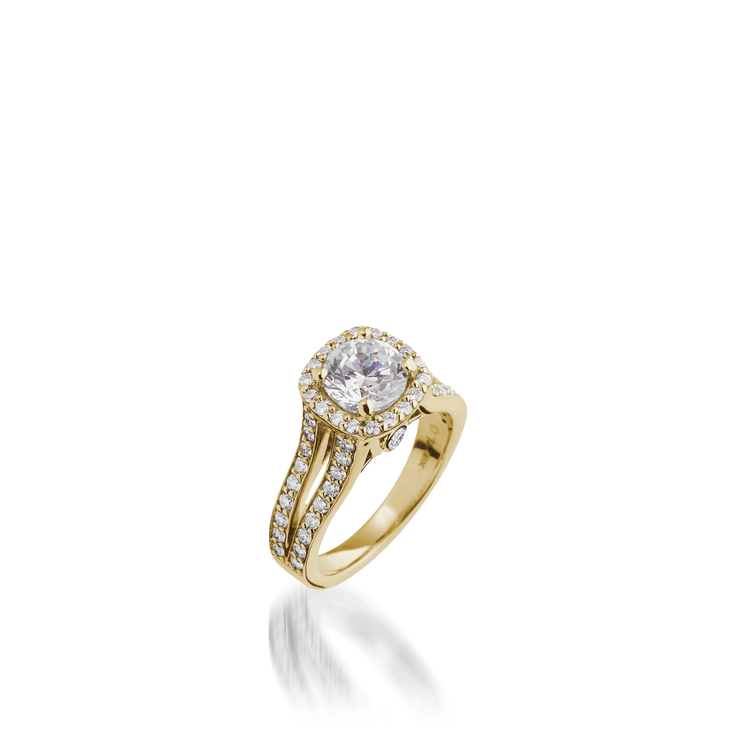 Chiffon  Round White Gold Engagement Ring - Image 6