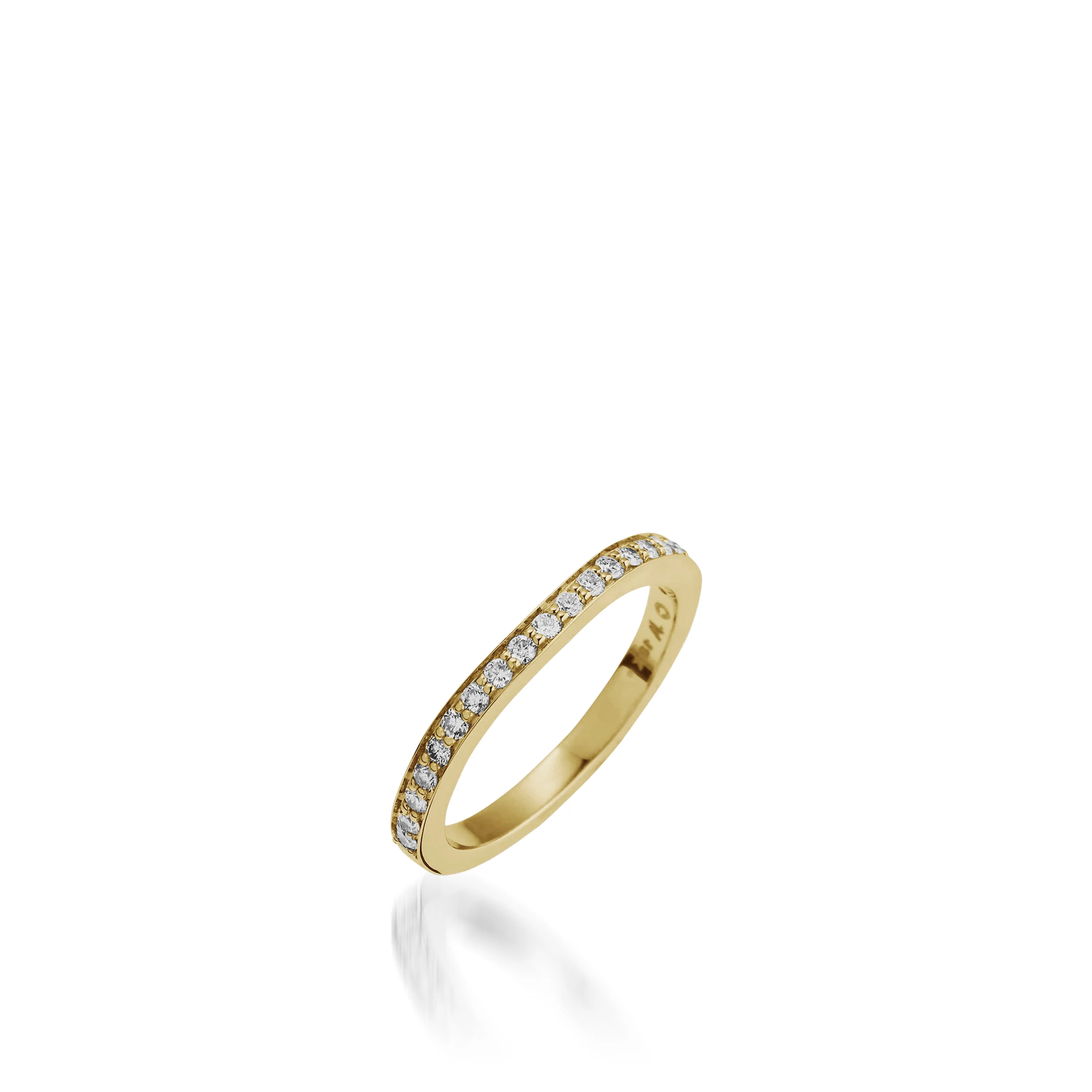 Chiffon  Round Yellow Gold Engagement Ring - Image 5