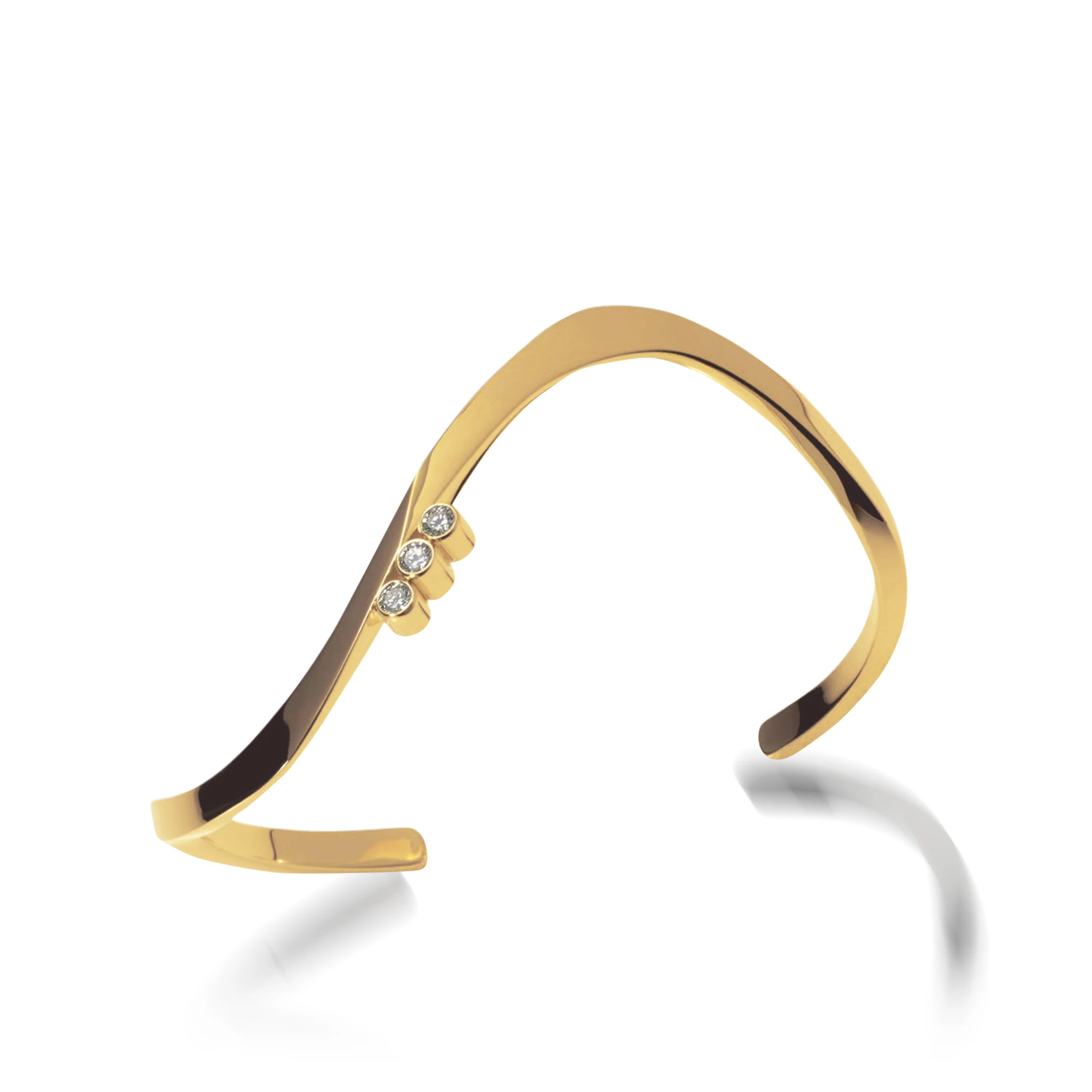 Christy Twist Diamond Cuff Bracelet - Image 3