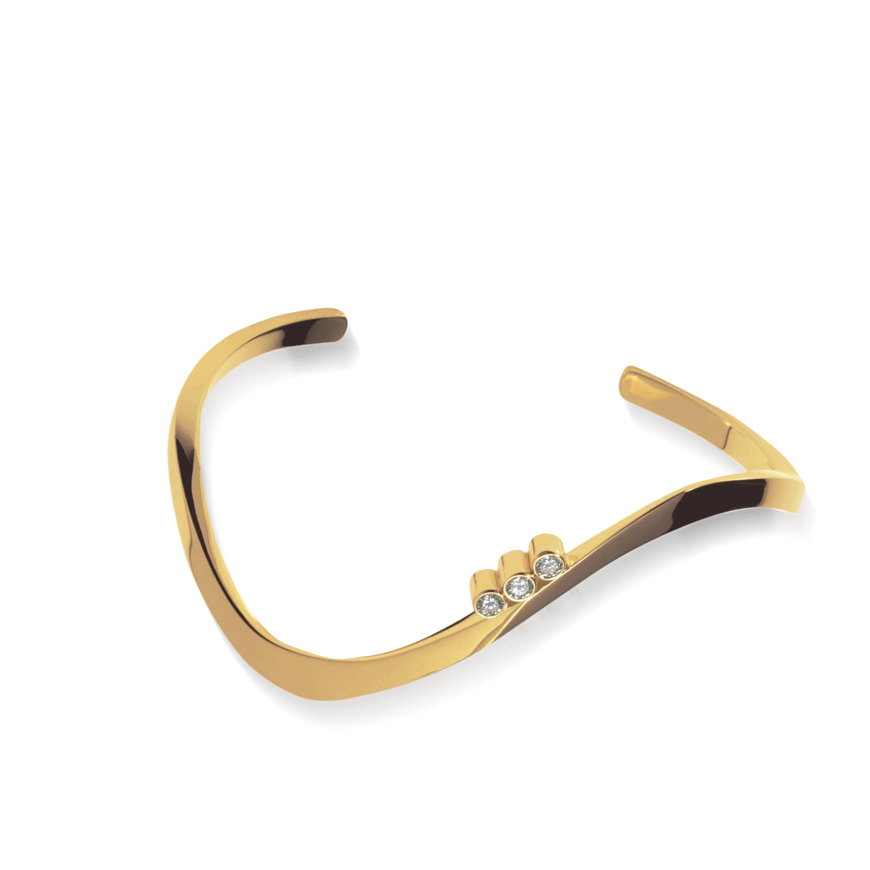 Christy Twist Diamond Cuff Bracelet - Image 4