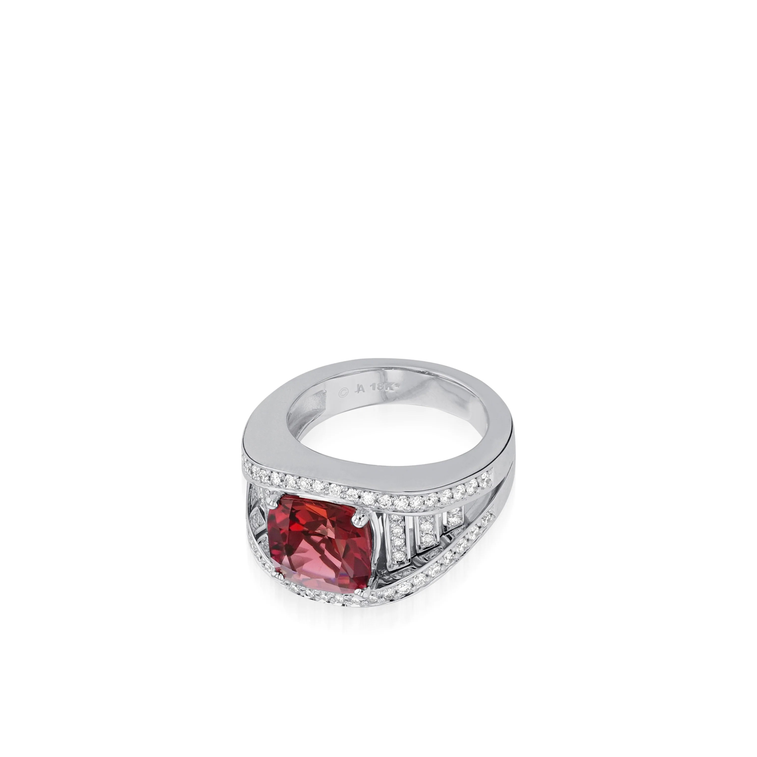 Cleopatra Elite Pink Tourmaline and Diamond Ring - Image 2