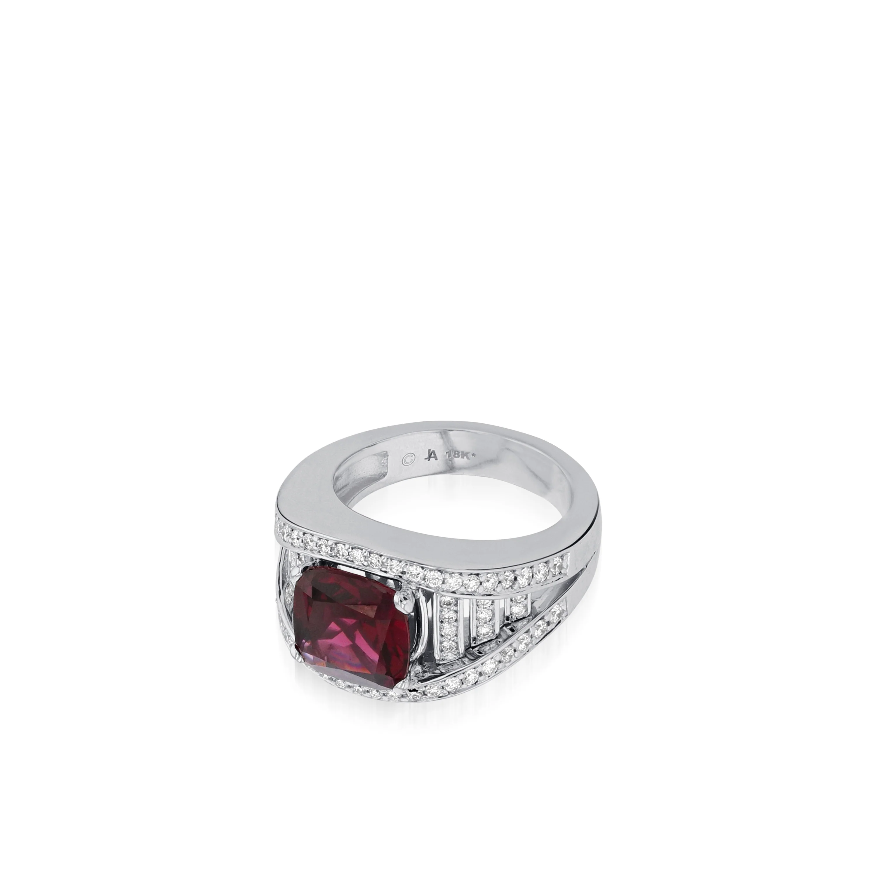 Cleopatra Elite Rhodolite Garnet and Diamond Ring - Image 2