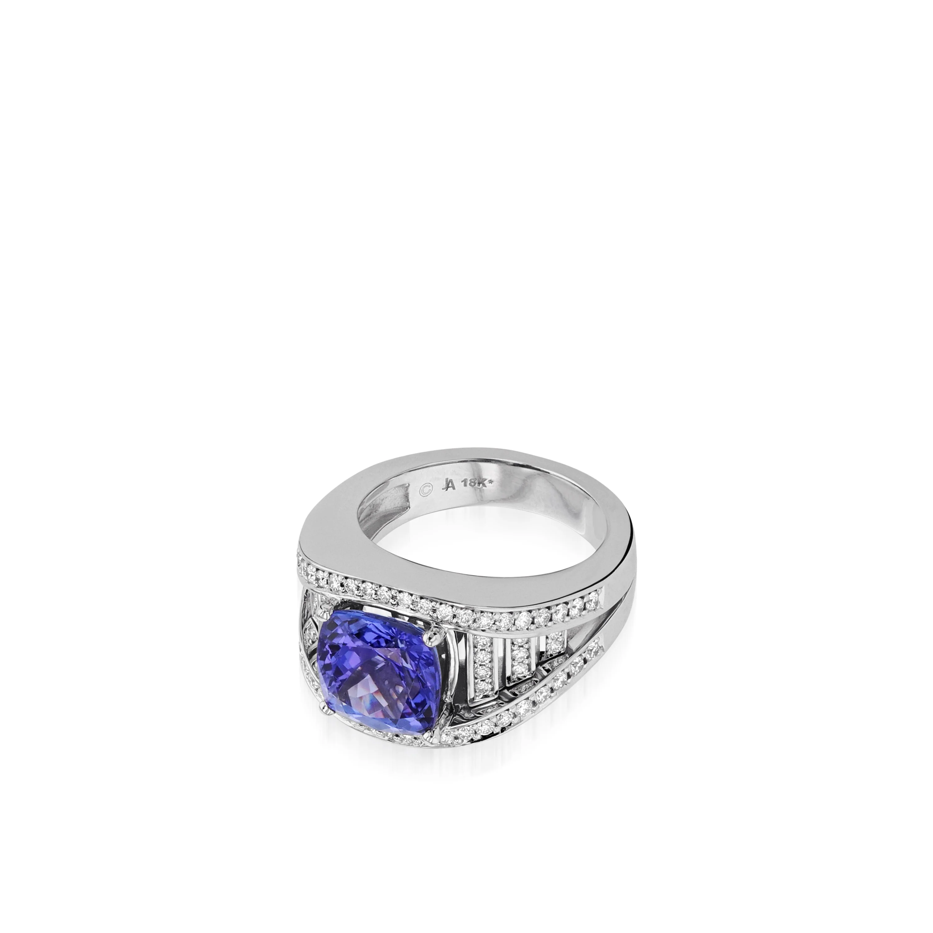 Cleopatra Elite Tanzanite and Diamond Ring - Image 2