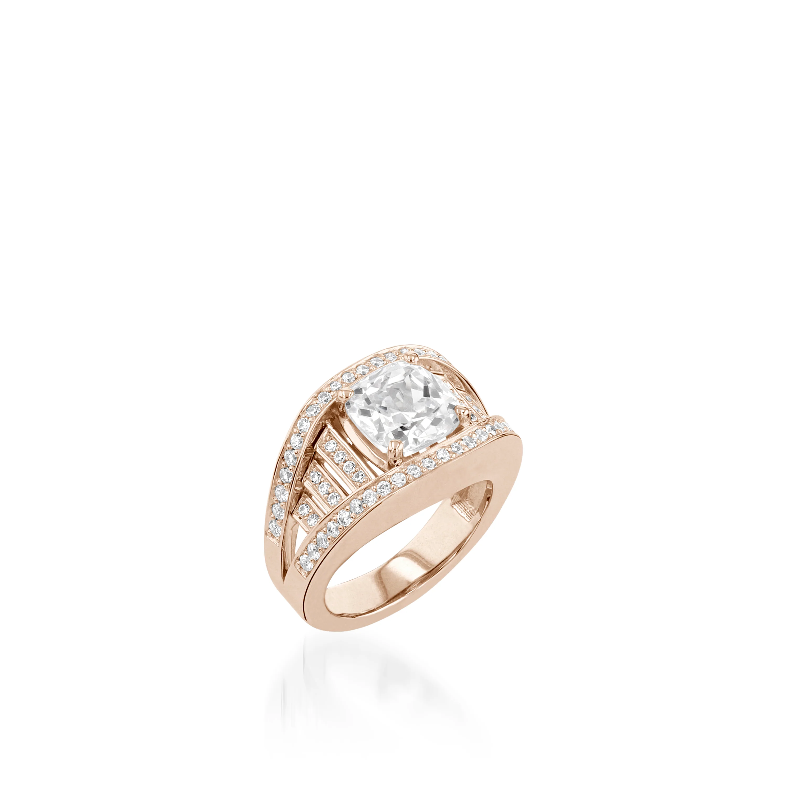 Cleopatra Elite Yellow Gold Diamond Ring - Image 4