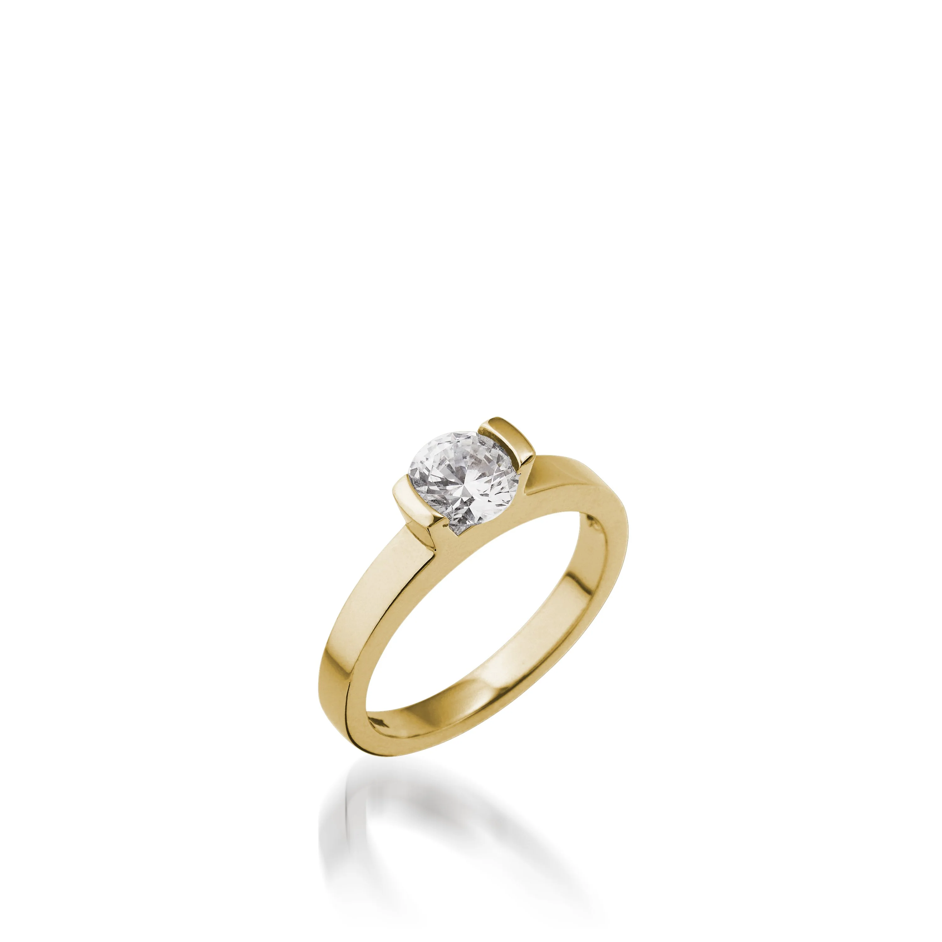 Delicia Solitaire White Gold Engagement Ring - Image 4
