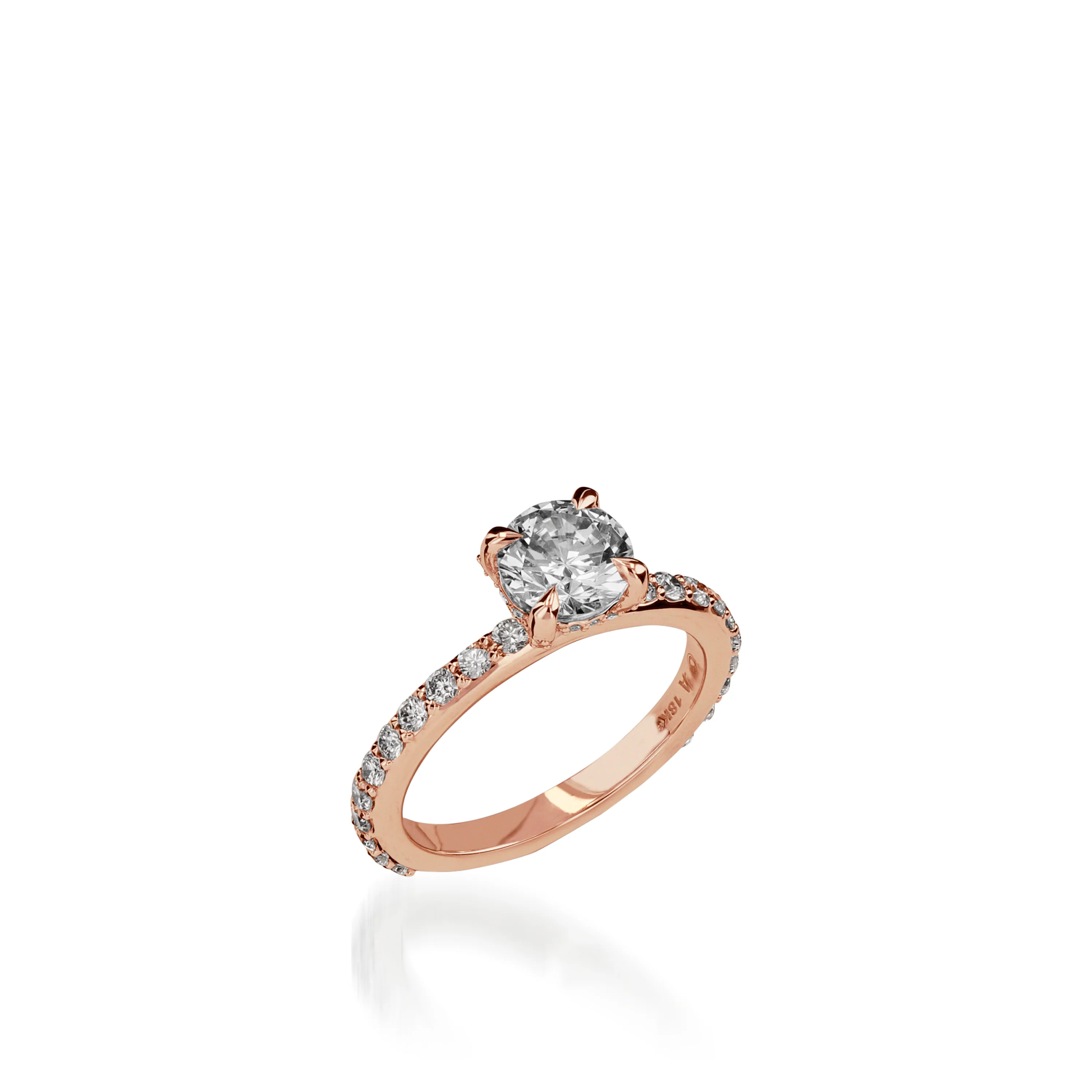 Duchess Round White Gold Engagement Ring - Image 4