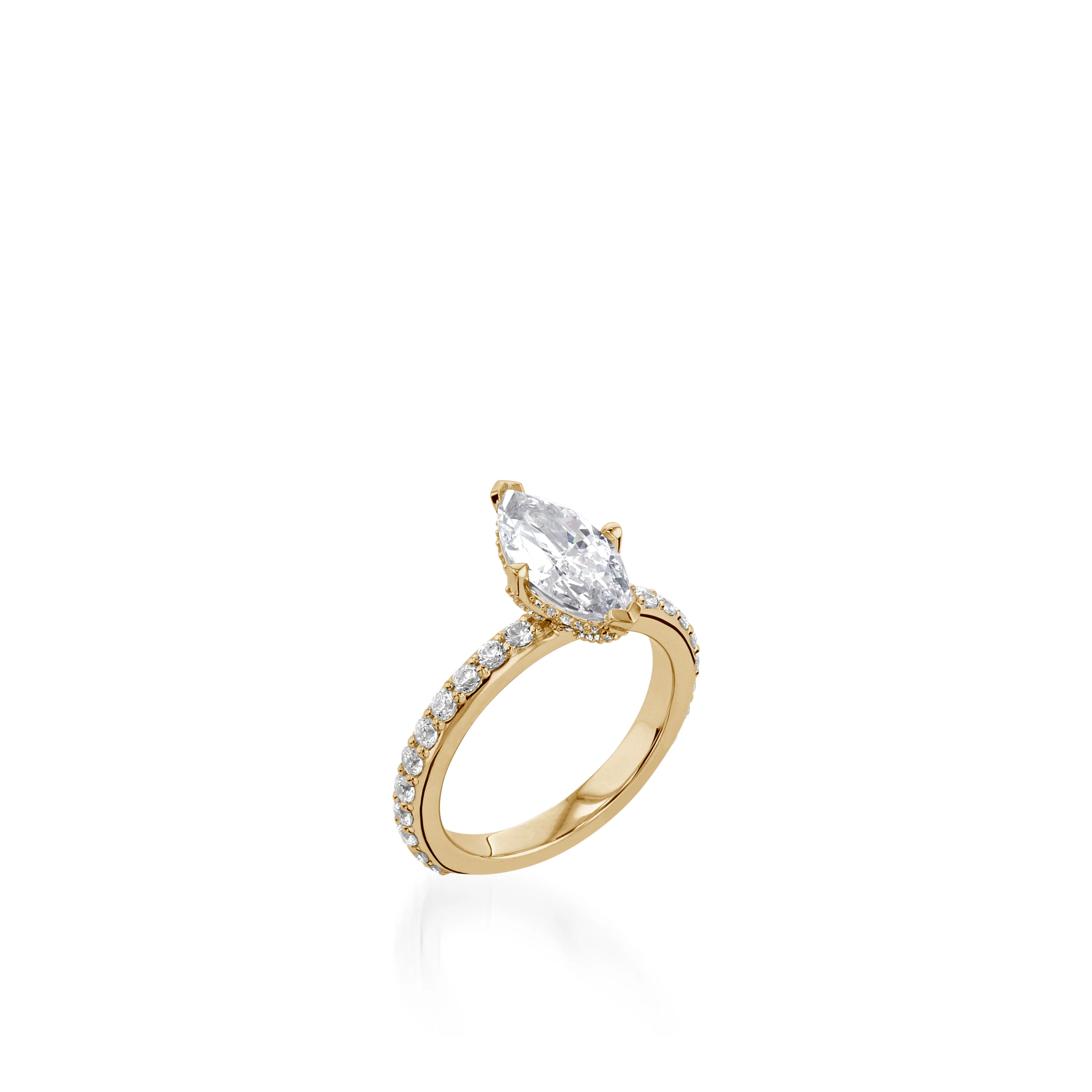 Duchess Marquise White Gold Engagement Ring - Image 2