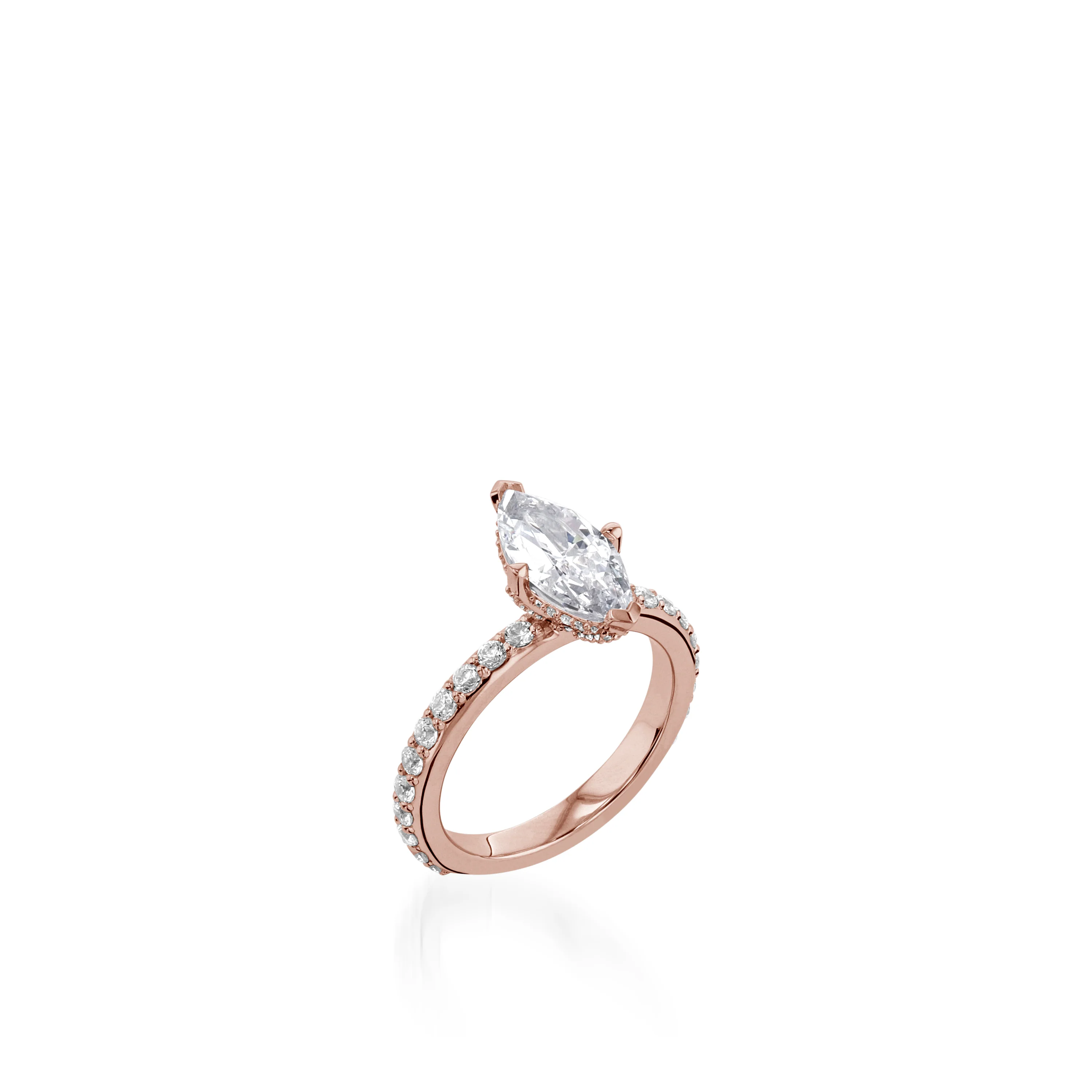 Duchess Marquise White Gold Engagement Ring - Image 3