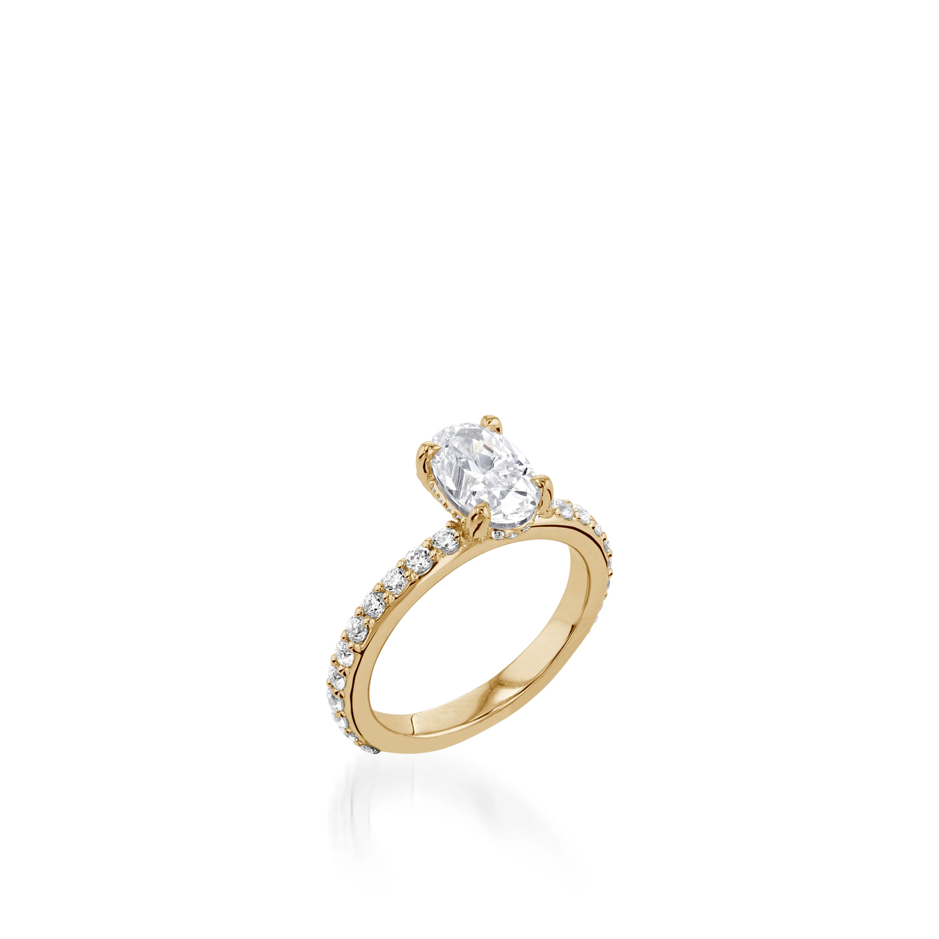 Duchess Oval White Gold Engagement Ring - Image 2