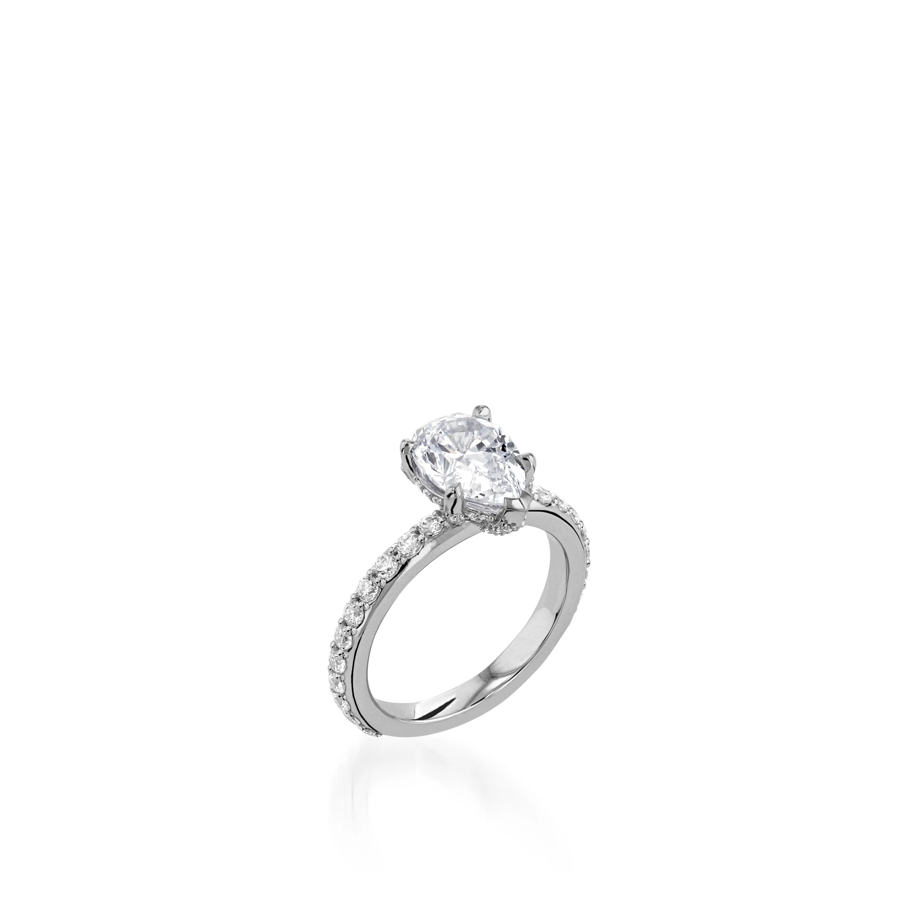 Duchess Pear Yellow Gold Engagement Ring - Image 2