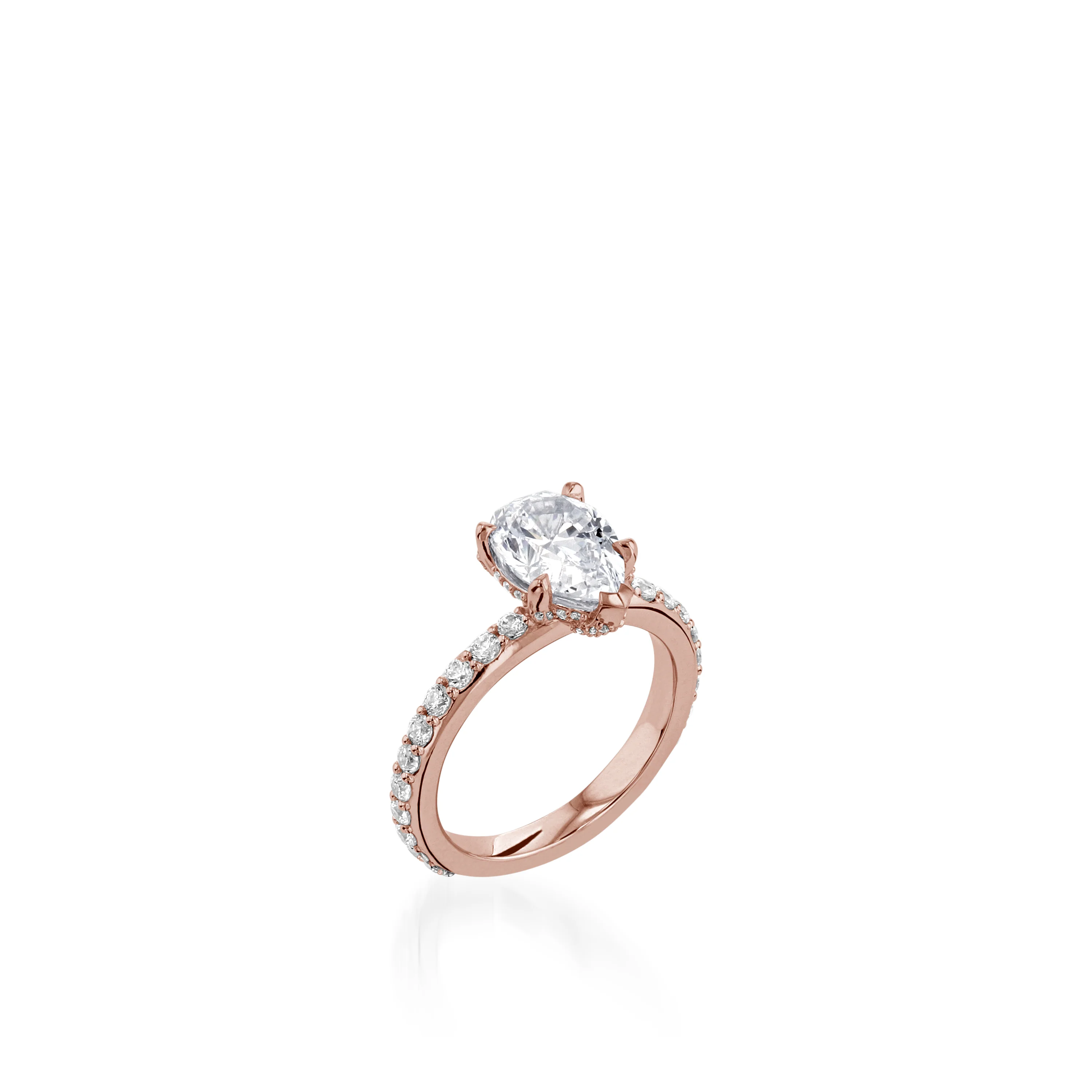 Duchess Pear Yellow Gold Engagement Ring - Image 3