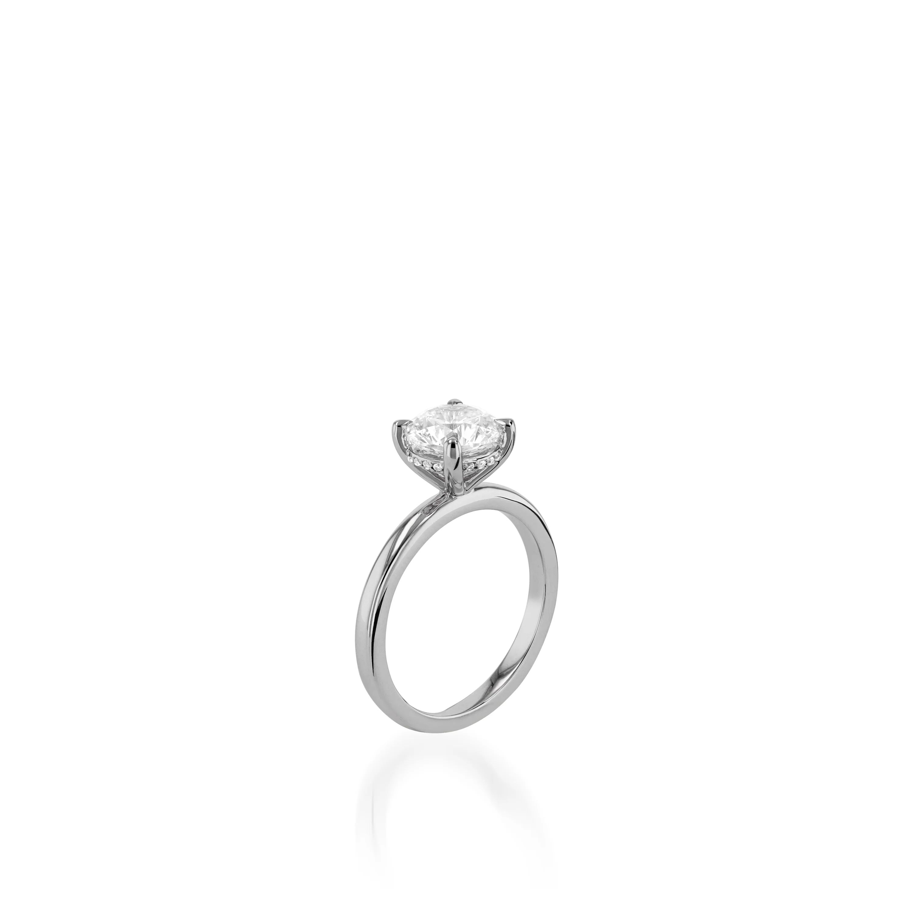 Duchess Solitaire White Gold Engagement Ring - Image 3