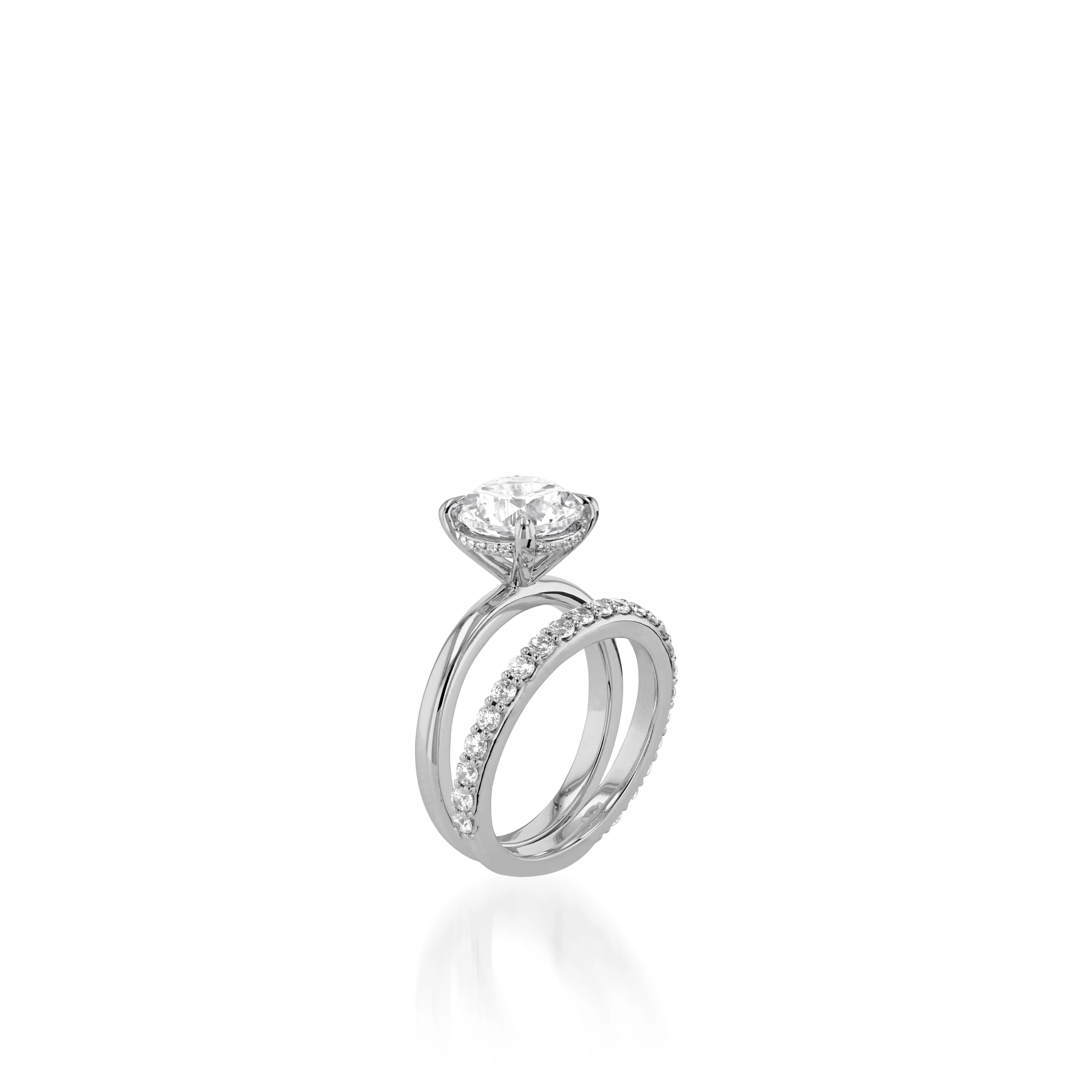 Duchess Solitaire White Gold Engagement Ring - Image 4