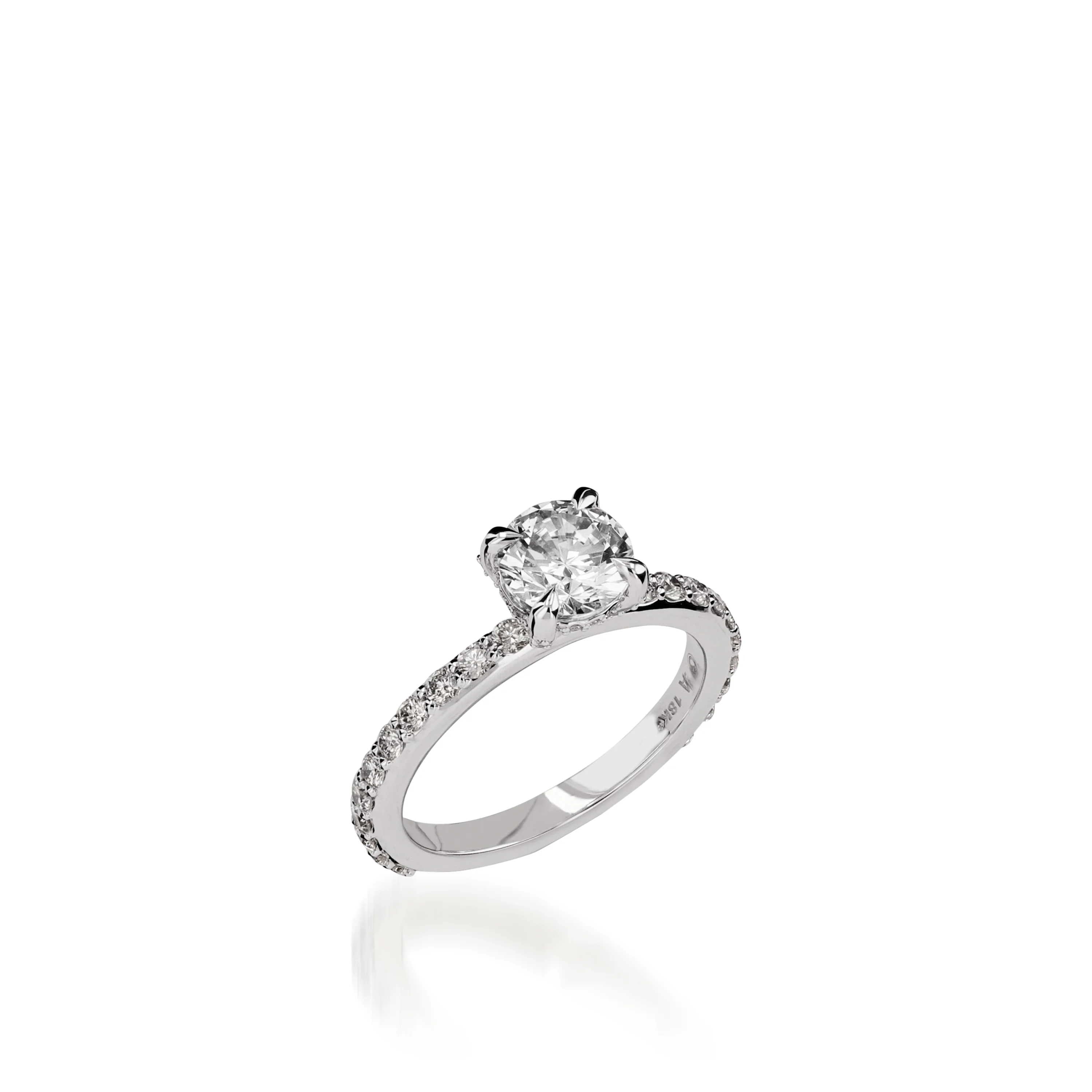 Duchess Round Yellow Gold Engagement Ring - Image 4