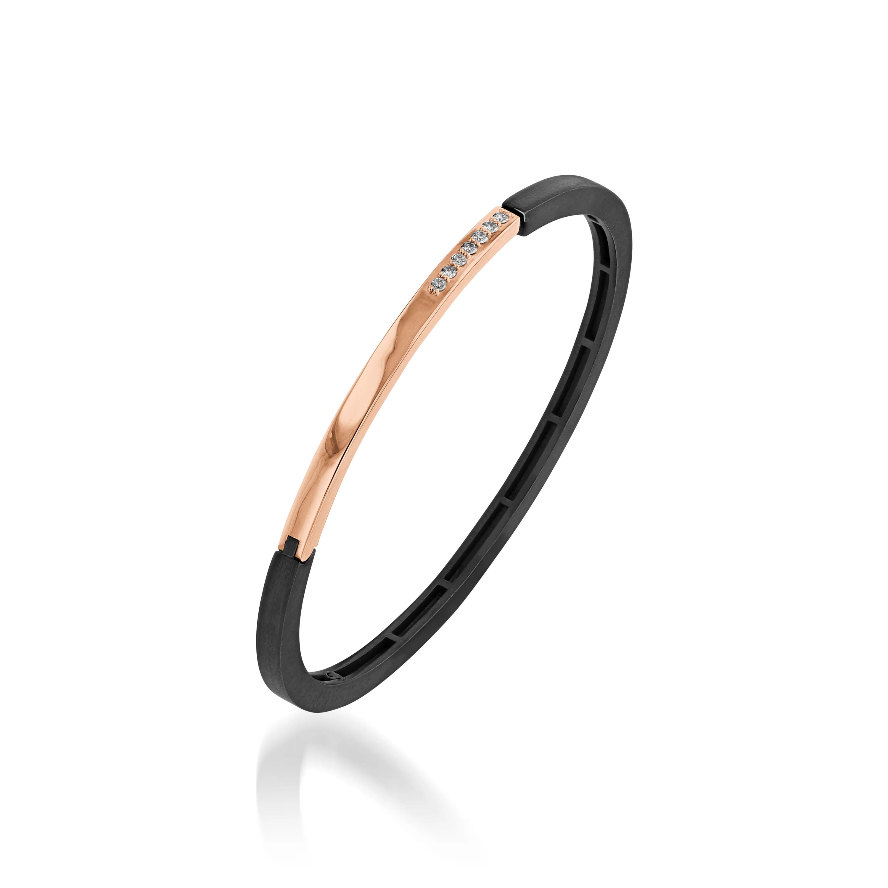 Duplex Pave Diamond Hinged Cuff Bracelet - Image 3