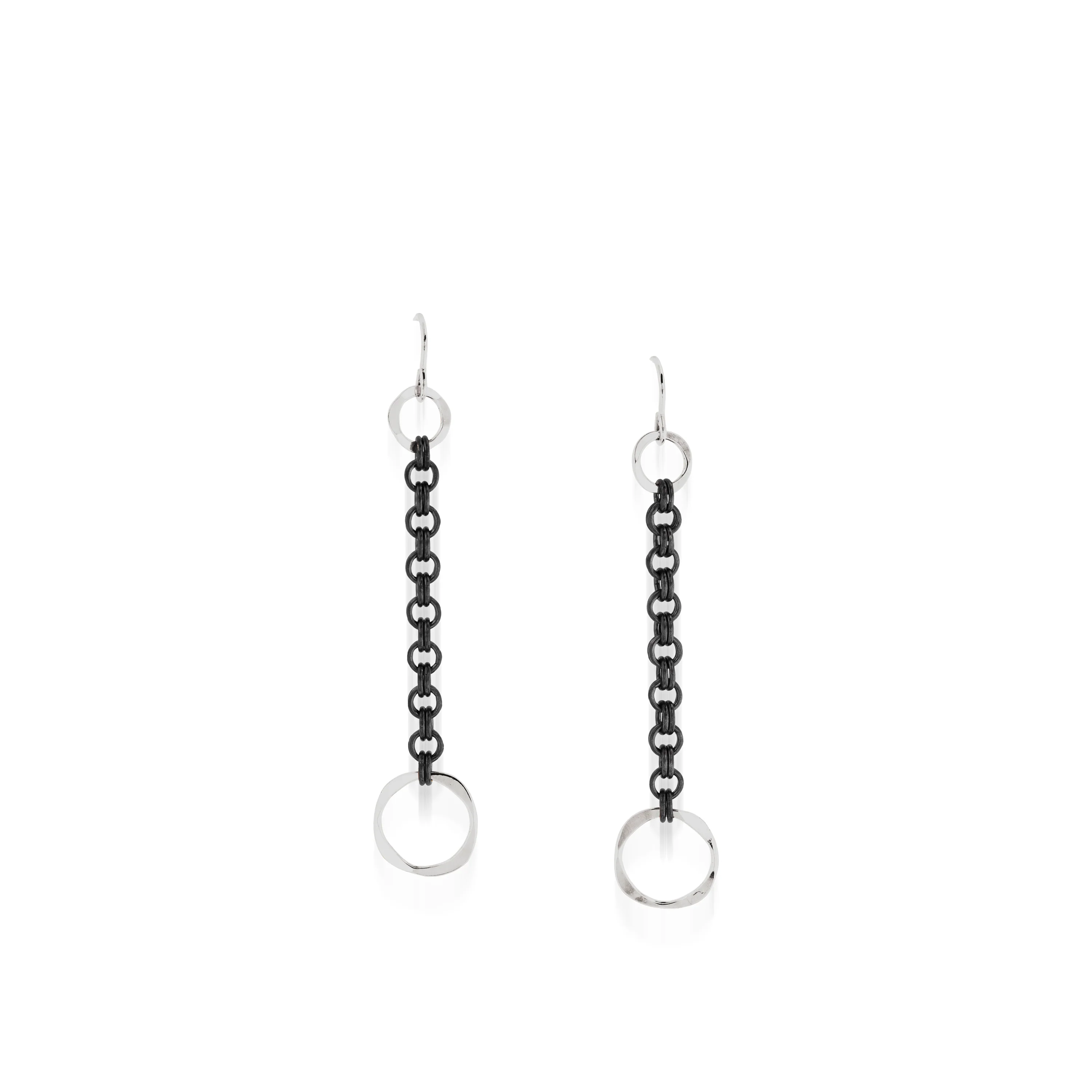 Duplex Dangle Chain Earrings - Image 4