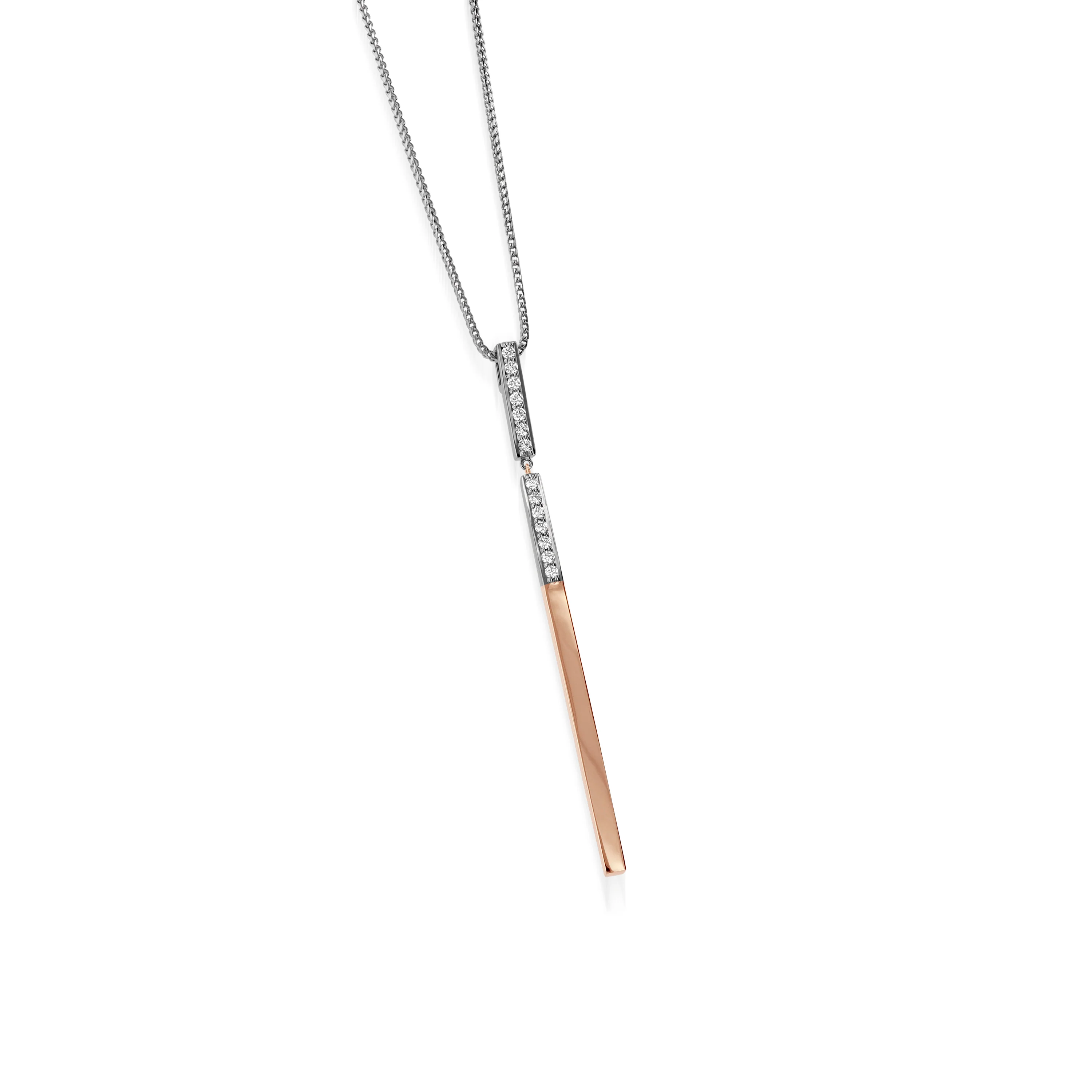 Duplex Gold Pave Diamond Pendant - Image 3
