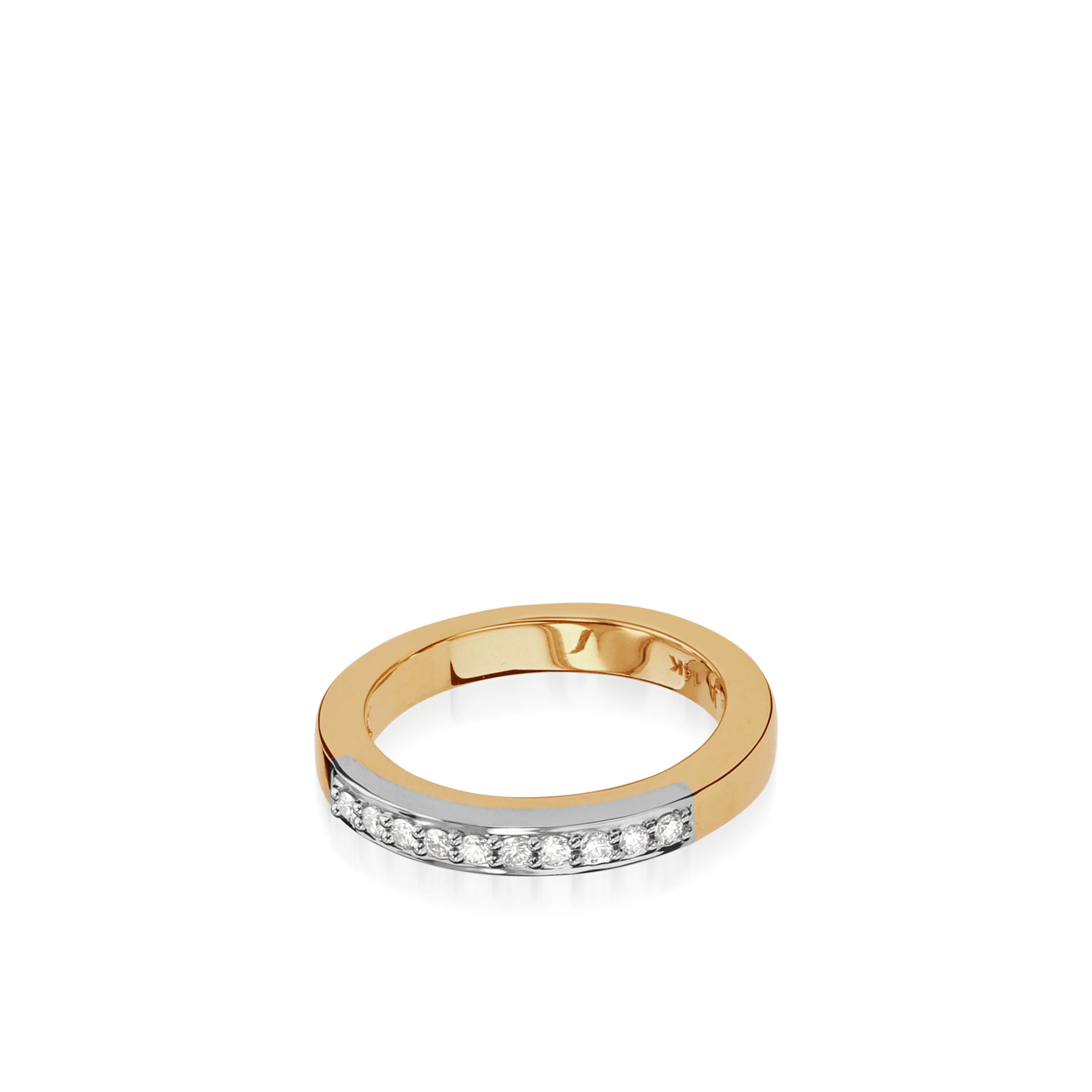 Duplex Gold Pave Diamond Ring - Image 3