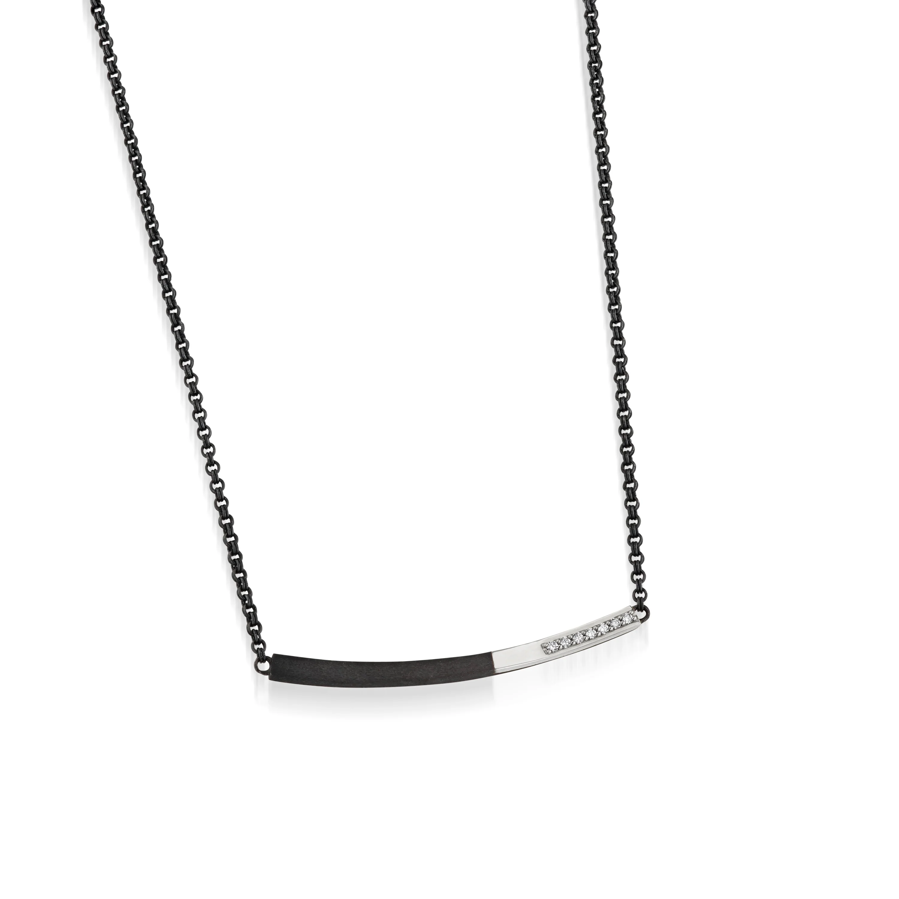 Duplex Horizontal Pave Diamond Pendant - Image 3