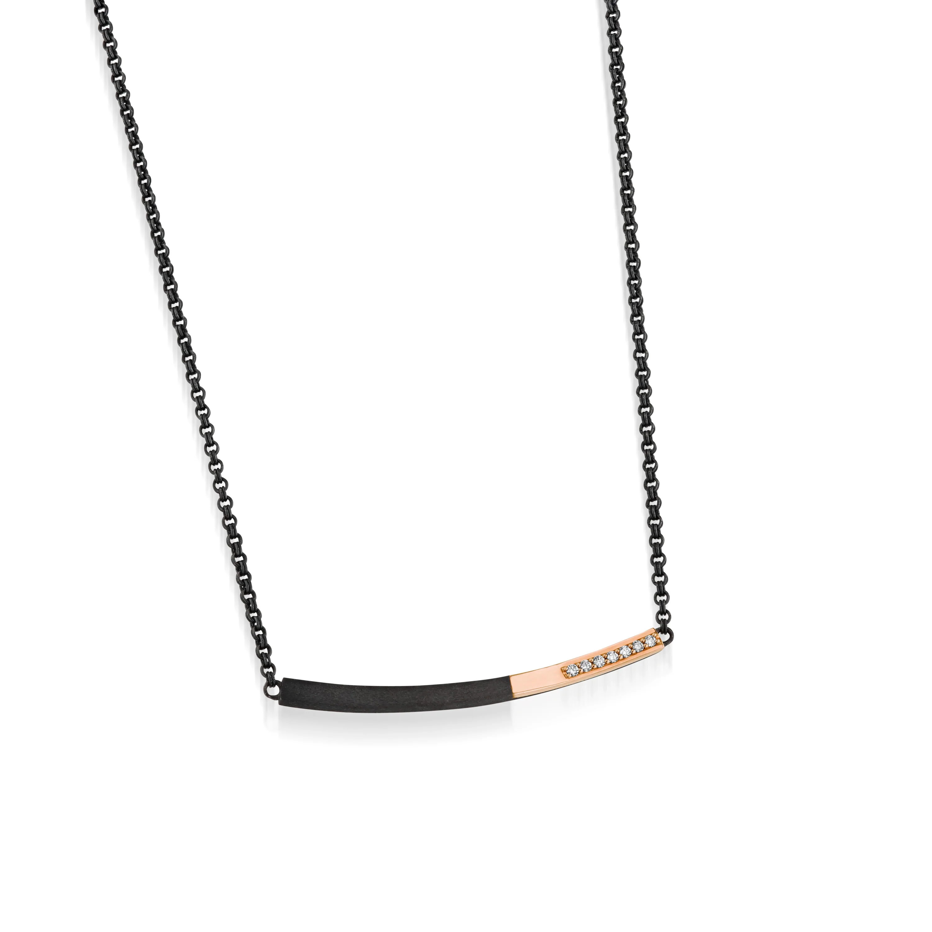 Duplex Horizontal Pave Diamond Pendant - Image 4
