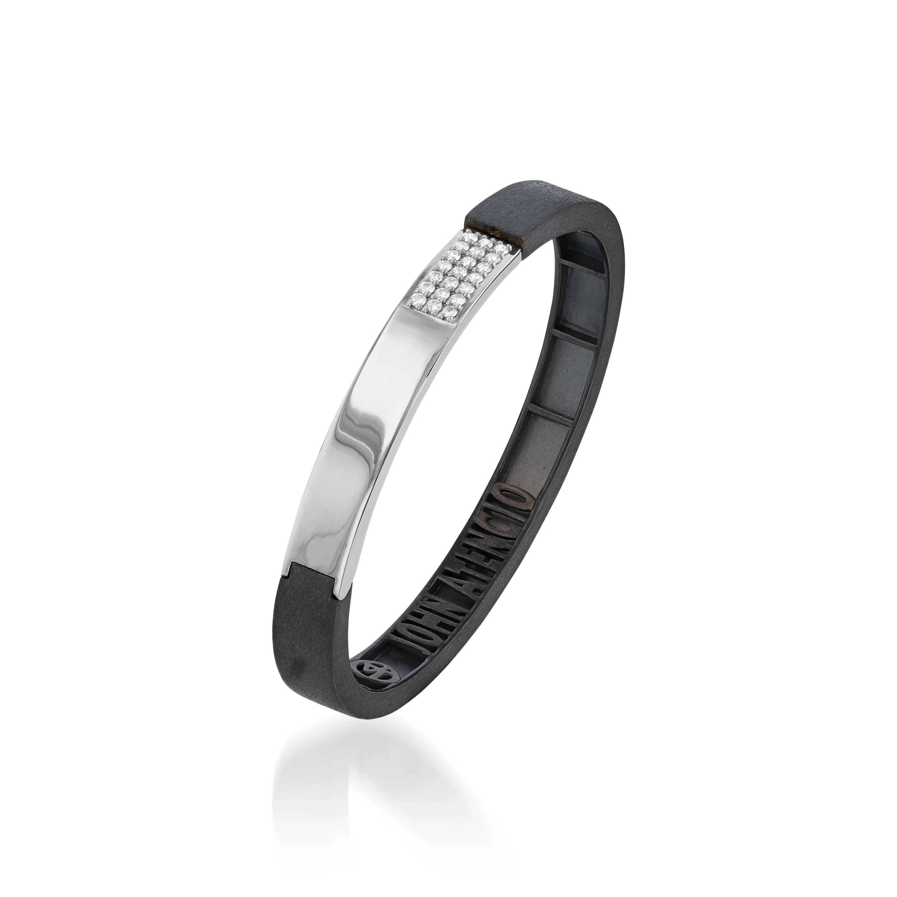 Duplex Pave Diamond Hinged Wide Cuff Bracelet - Image 4