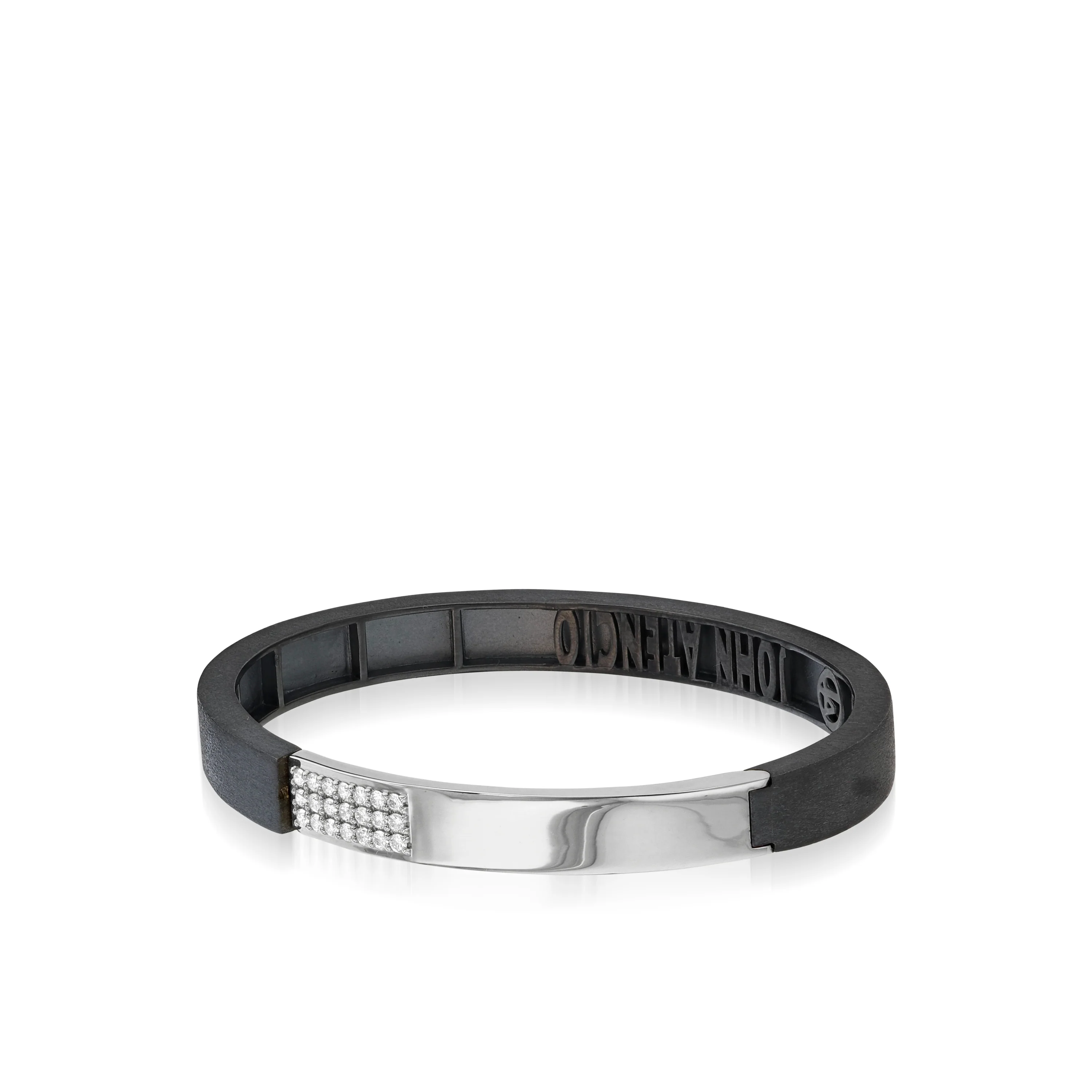 Duplex Pave Diamond Hinged Wide Cuff Bracelet - Image 5