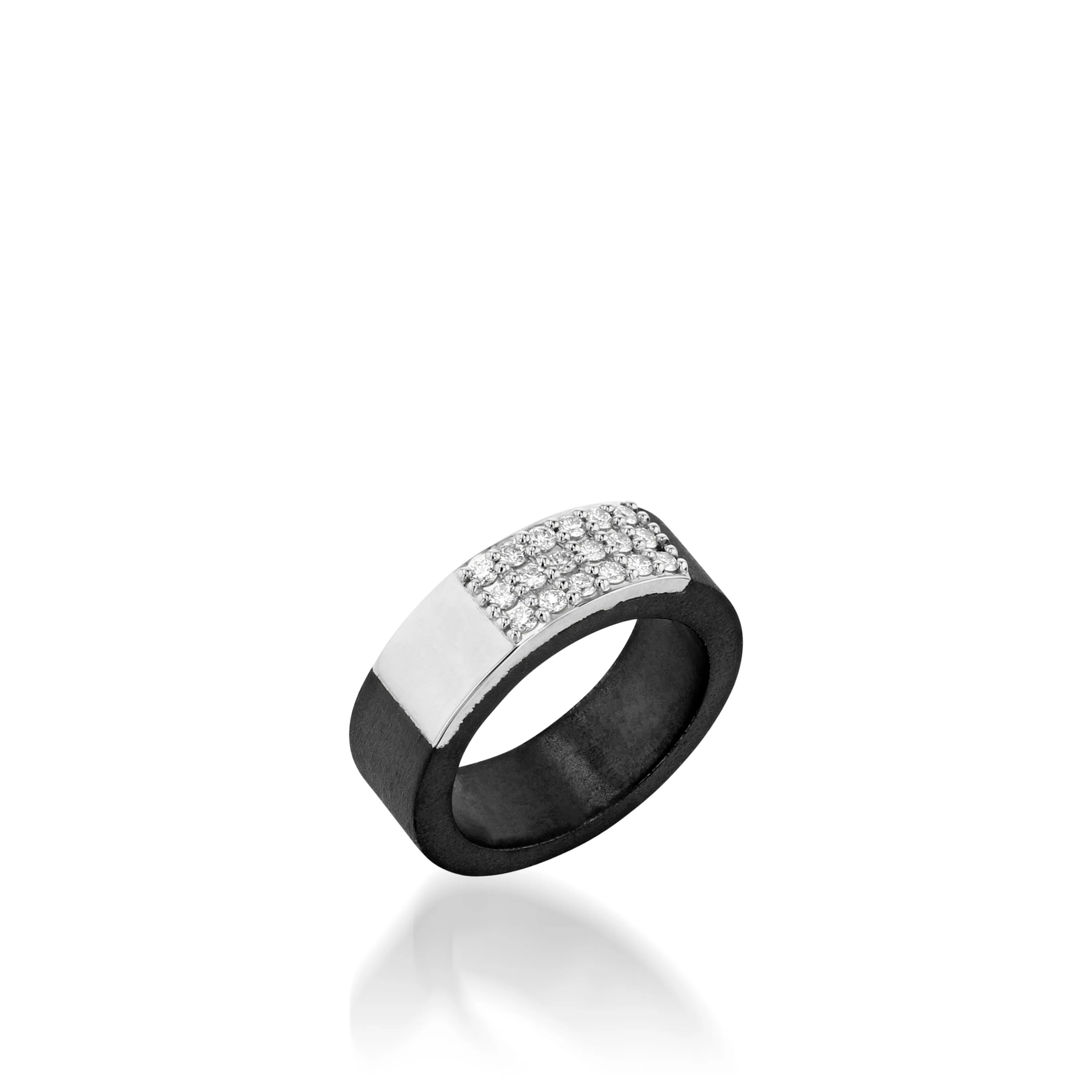 Duplex Wide Pave Diamond Ring - Image 4