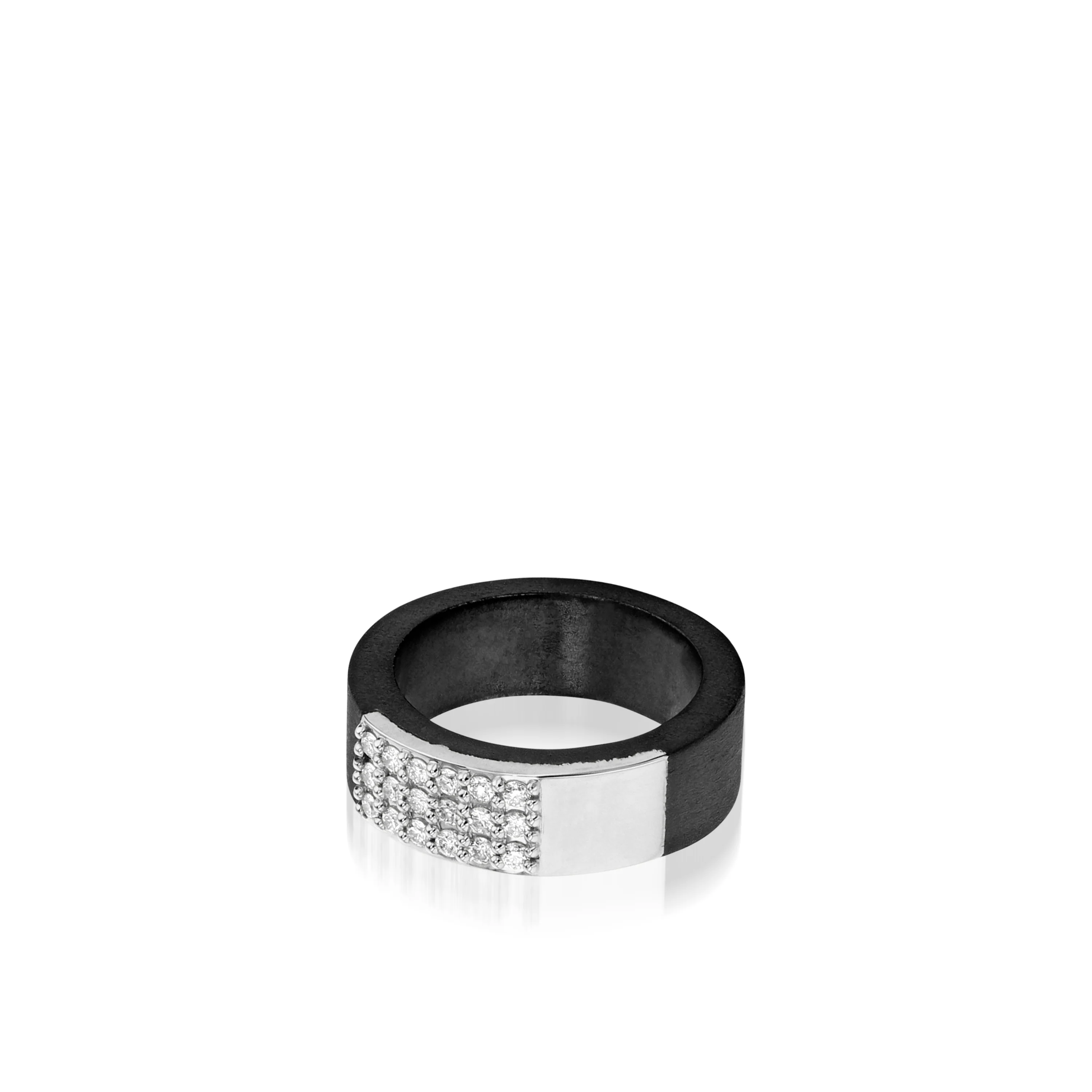 Duplex Wide Pave Diamond Ring - Image 5