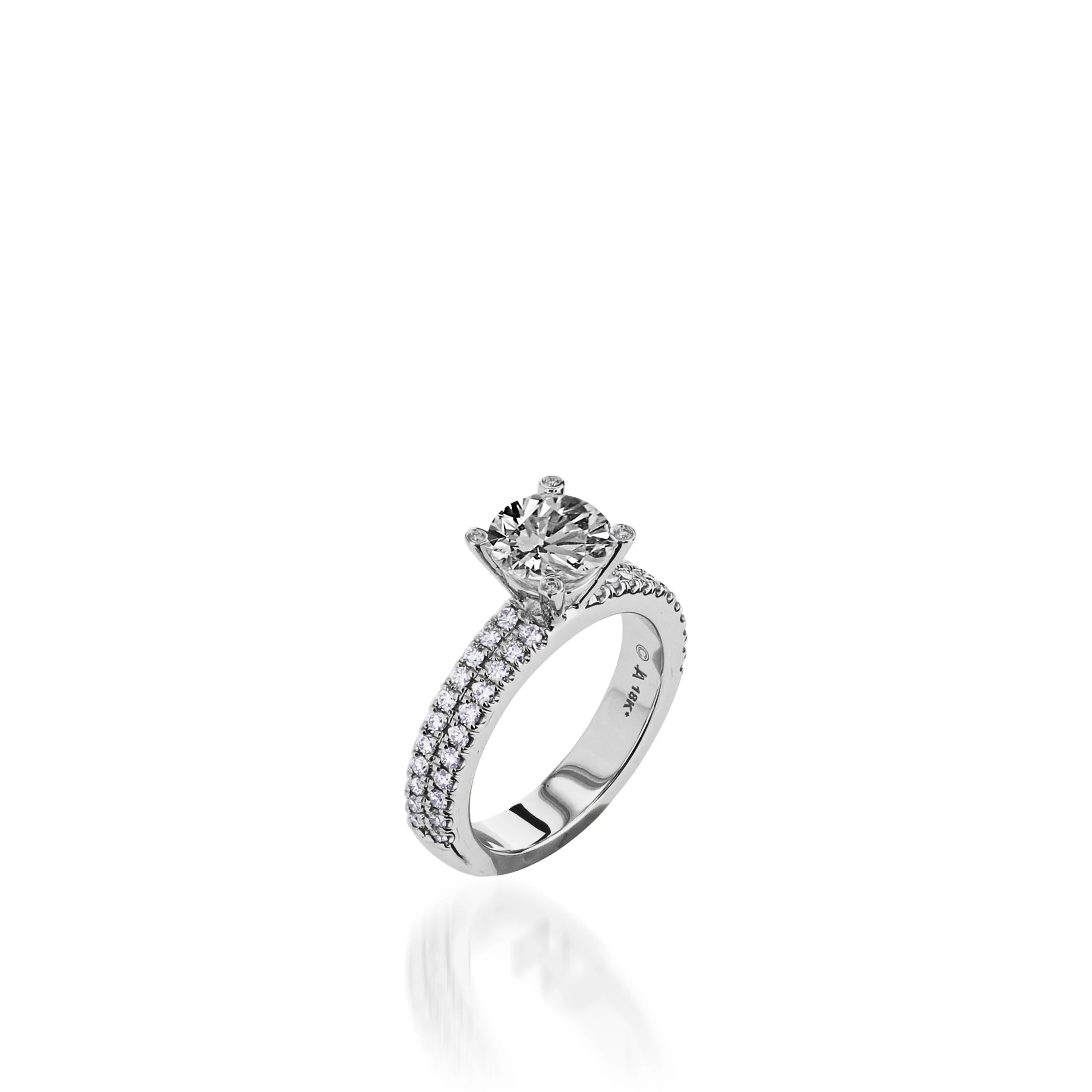 Dynasty White Gold Engagement Ring - Image 3