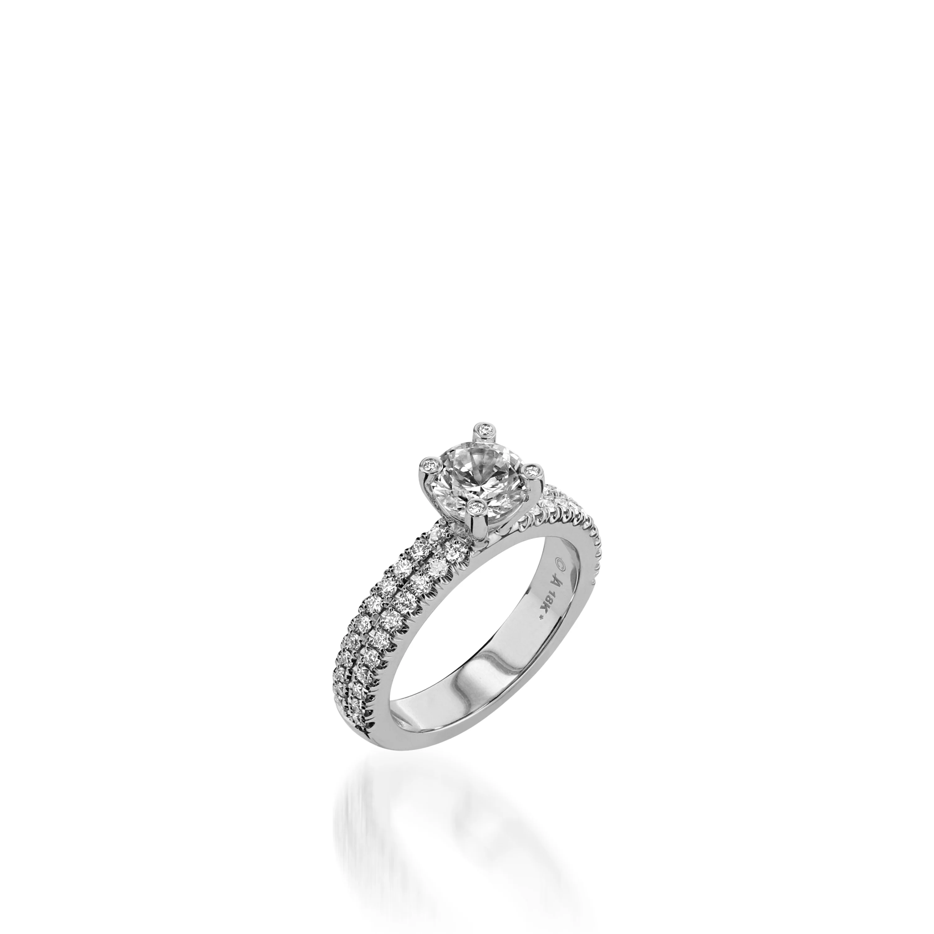 Dynasty White Gold Engagement Ring - Image 4