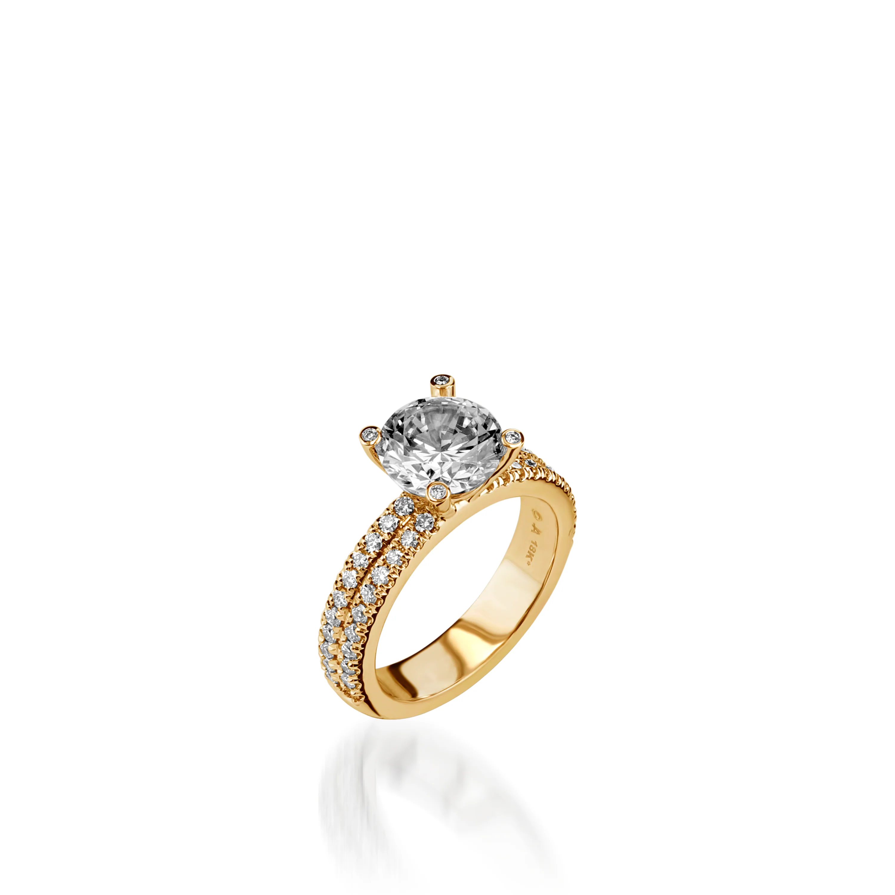 Dynasty Yellow Gold Engagement Ring