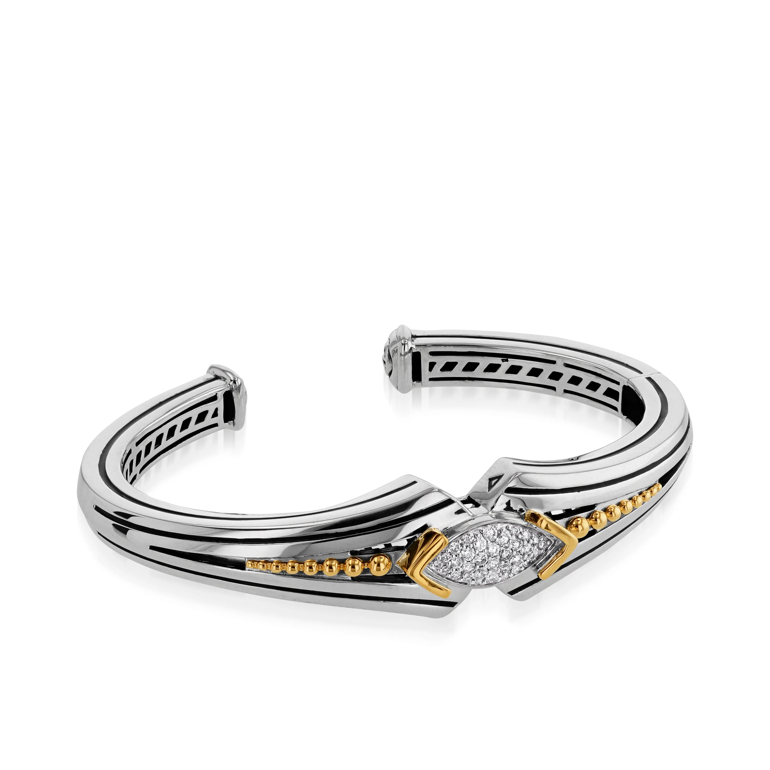 Elixir Pave Diamond Hinged Cuff - Image 3