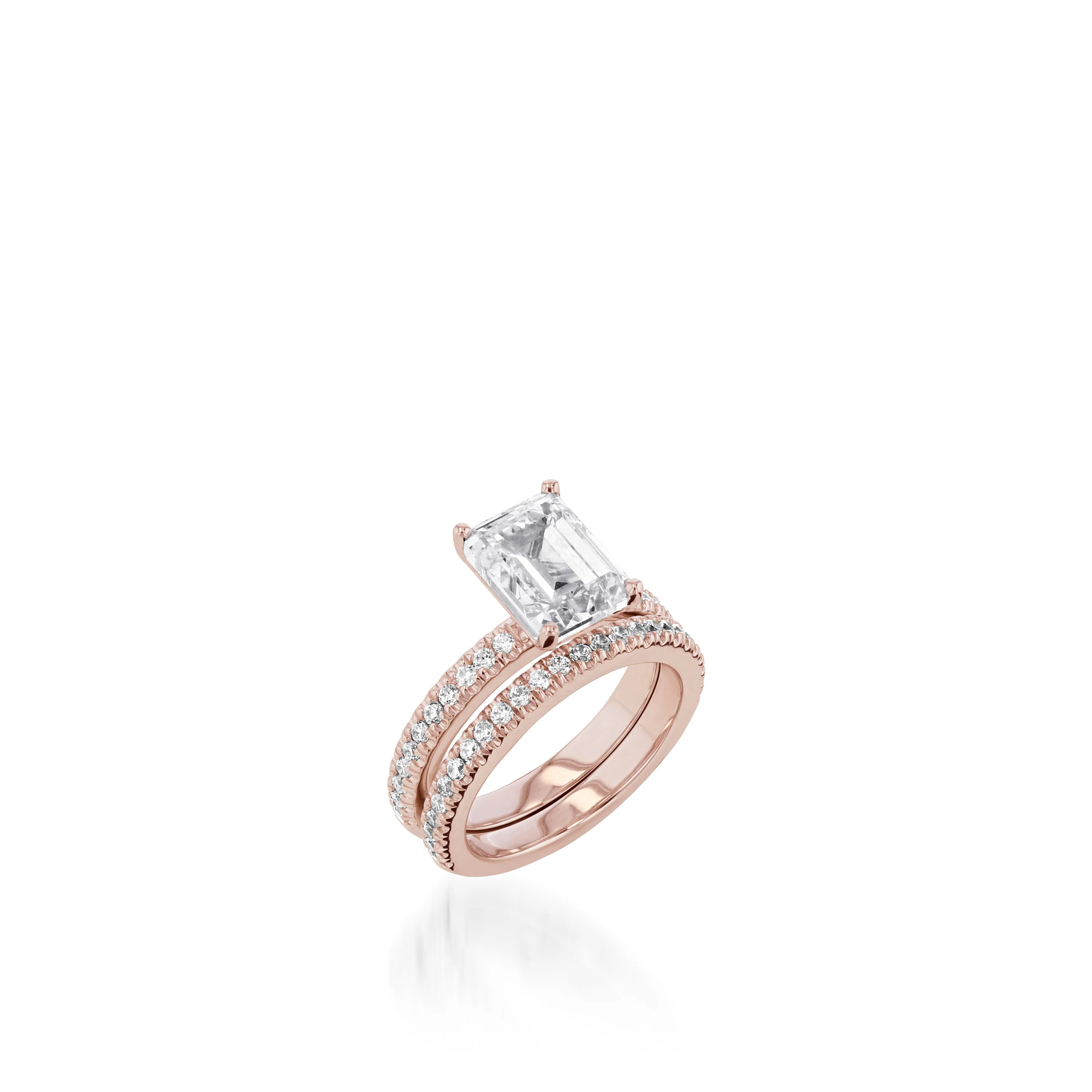 Essence 3-Carat Emerald Cut Engagement Ring - Image 6