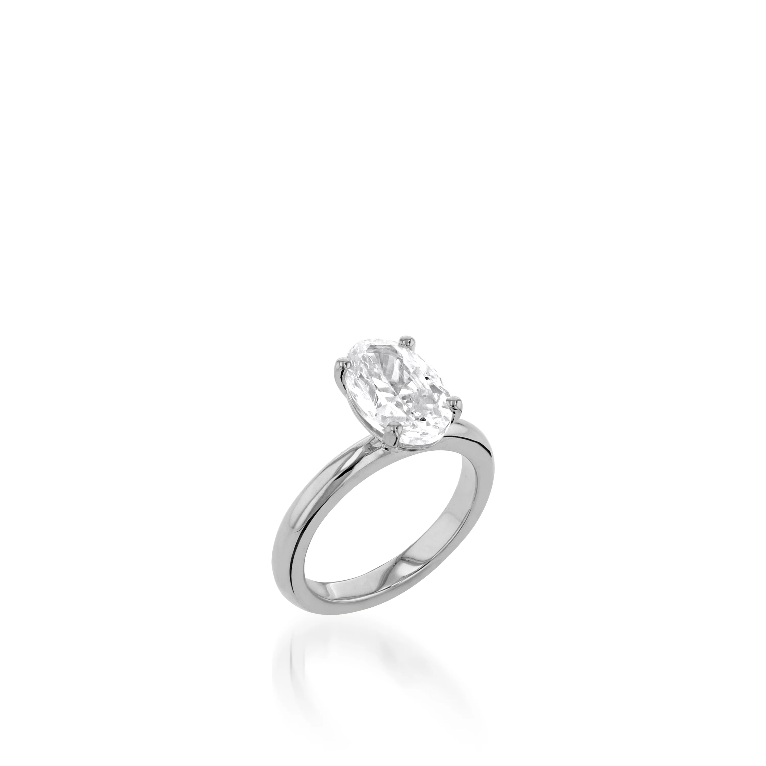 Essence 3-Carat Oval Solitaire Engagement Ring