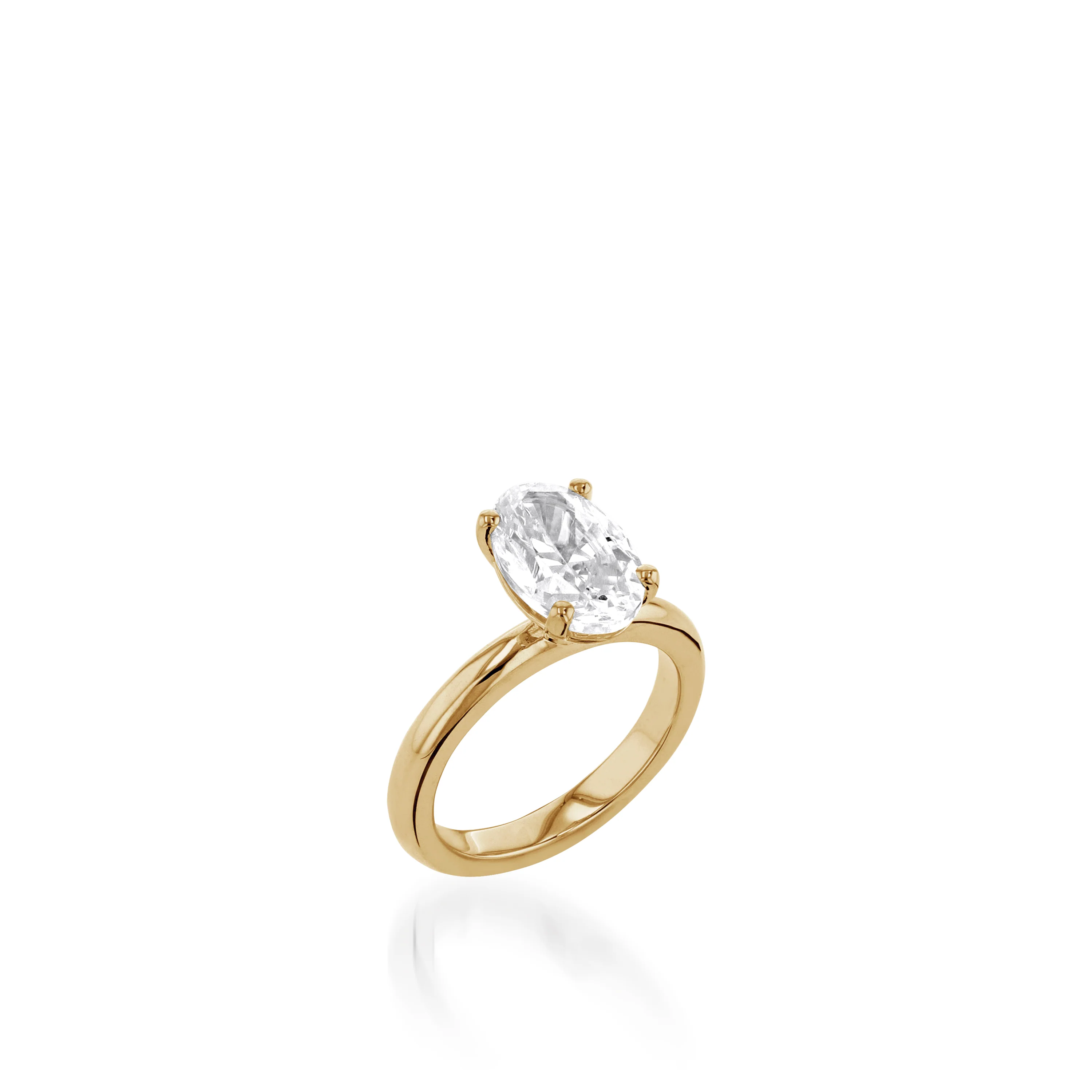 Essence 3-Carat Oval Solitaire Engagement Ring - Image 5