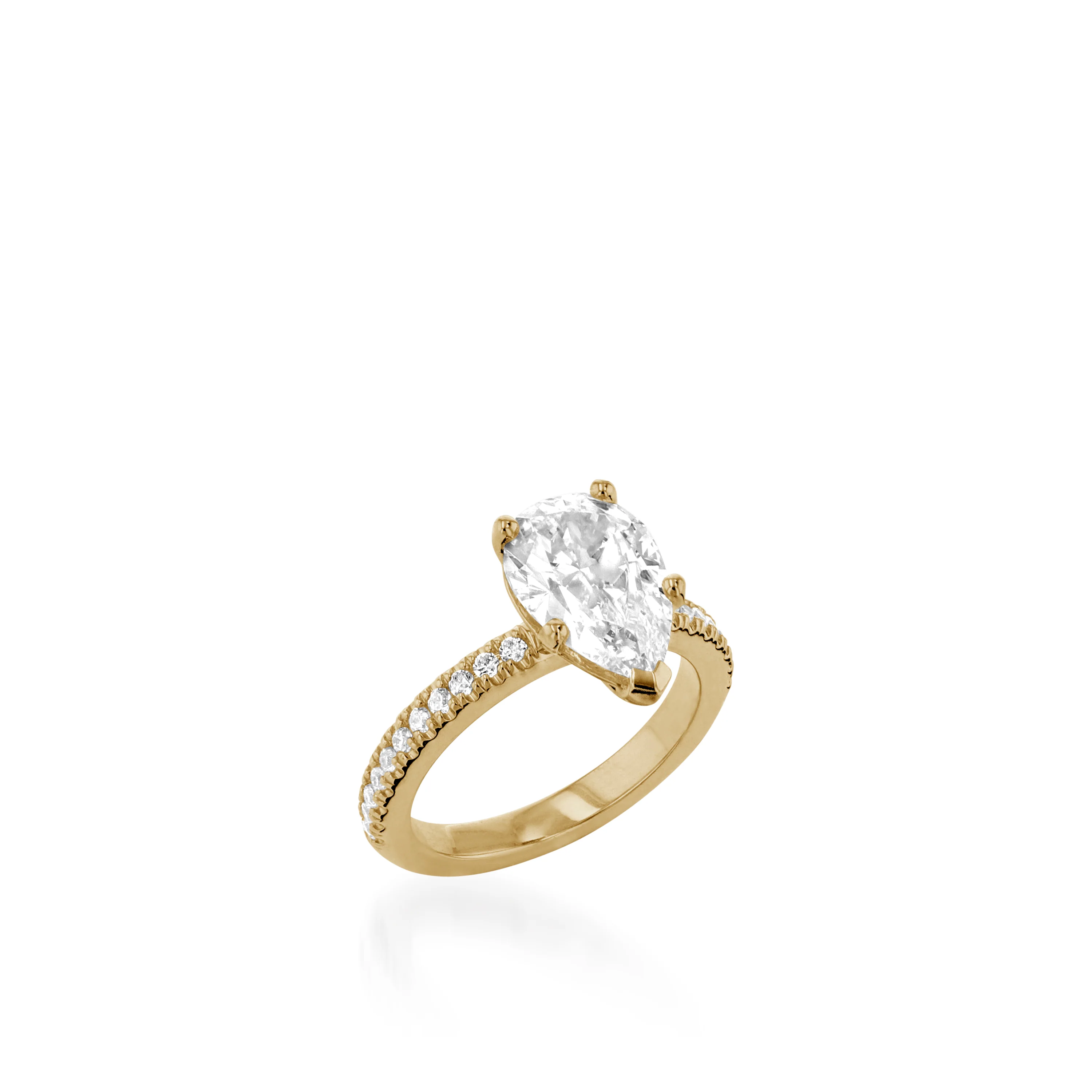 Essence 3-Carat Pear Shaped Engagement Ring - Image 3