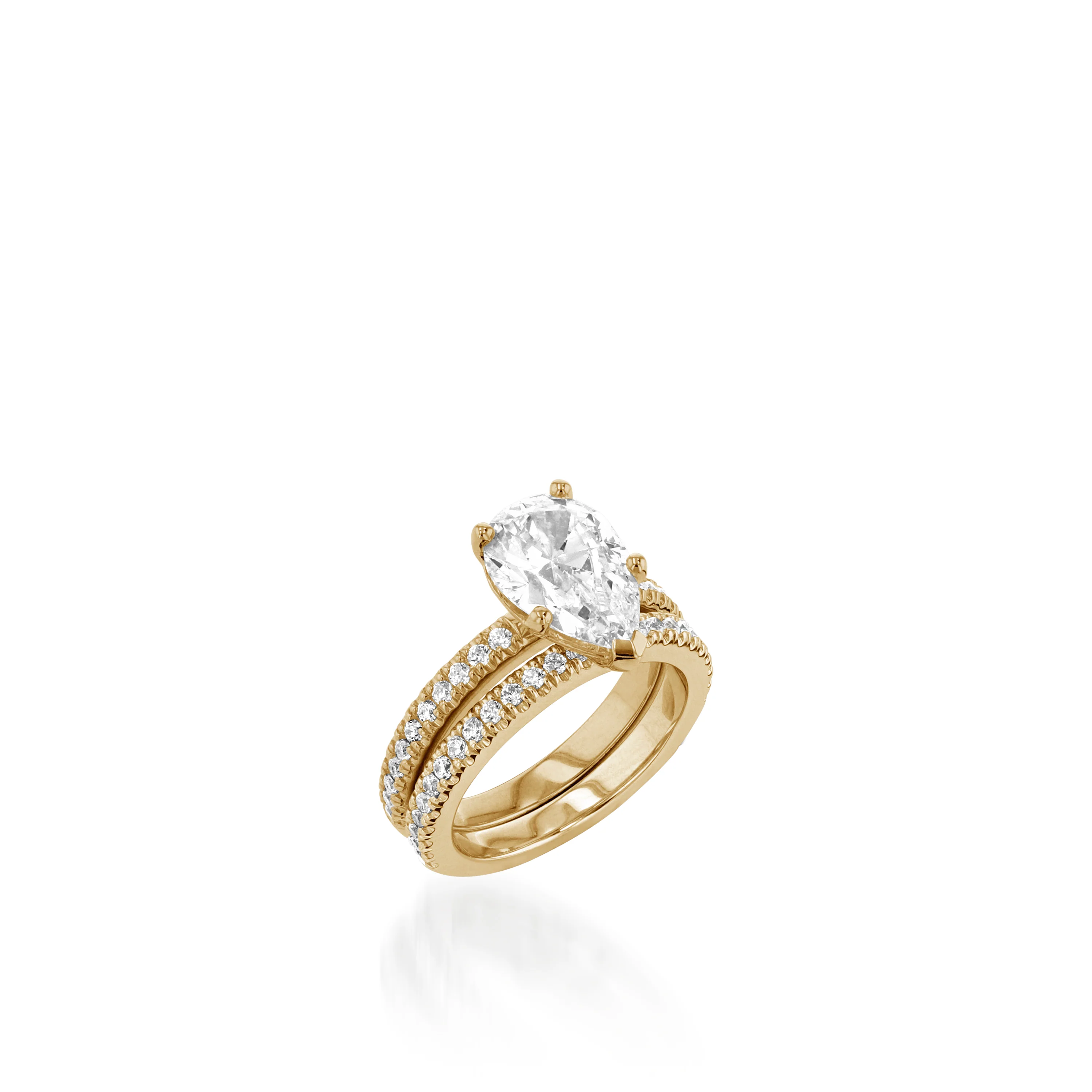 Essence 3-Carat Pear Shaped Engagement Ring - Image 4