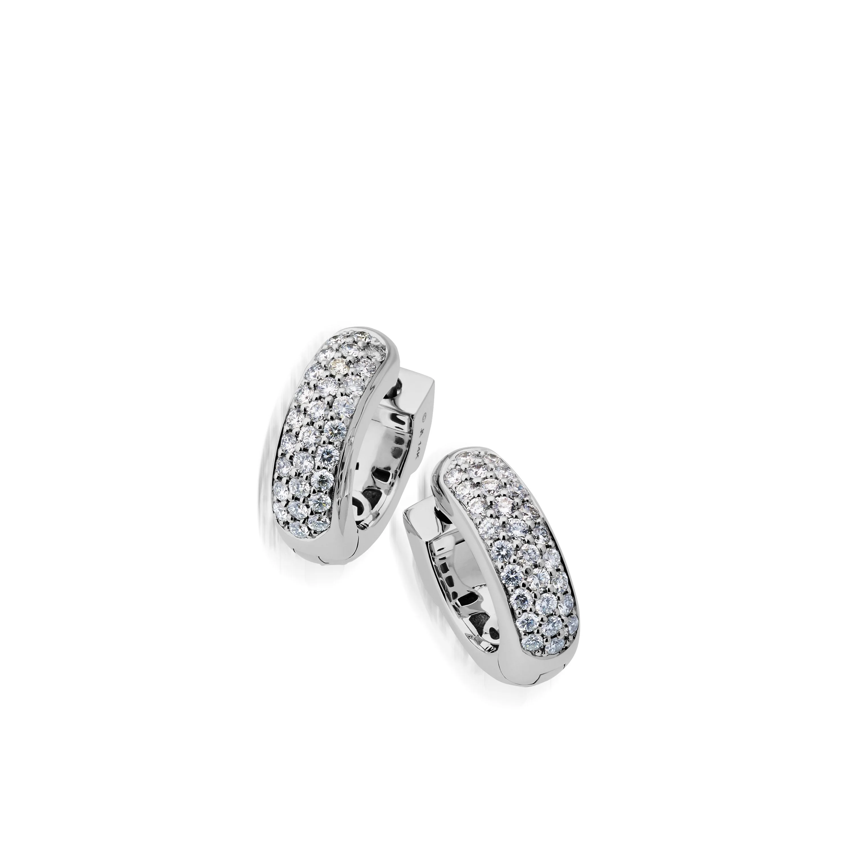 Essence Diamond Huggie Hoop Earrings - Image 3