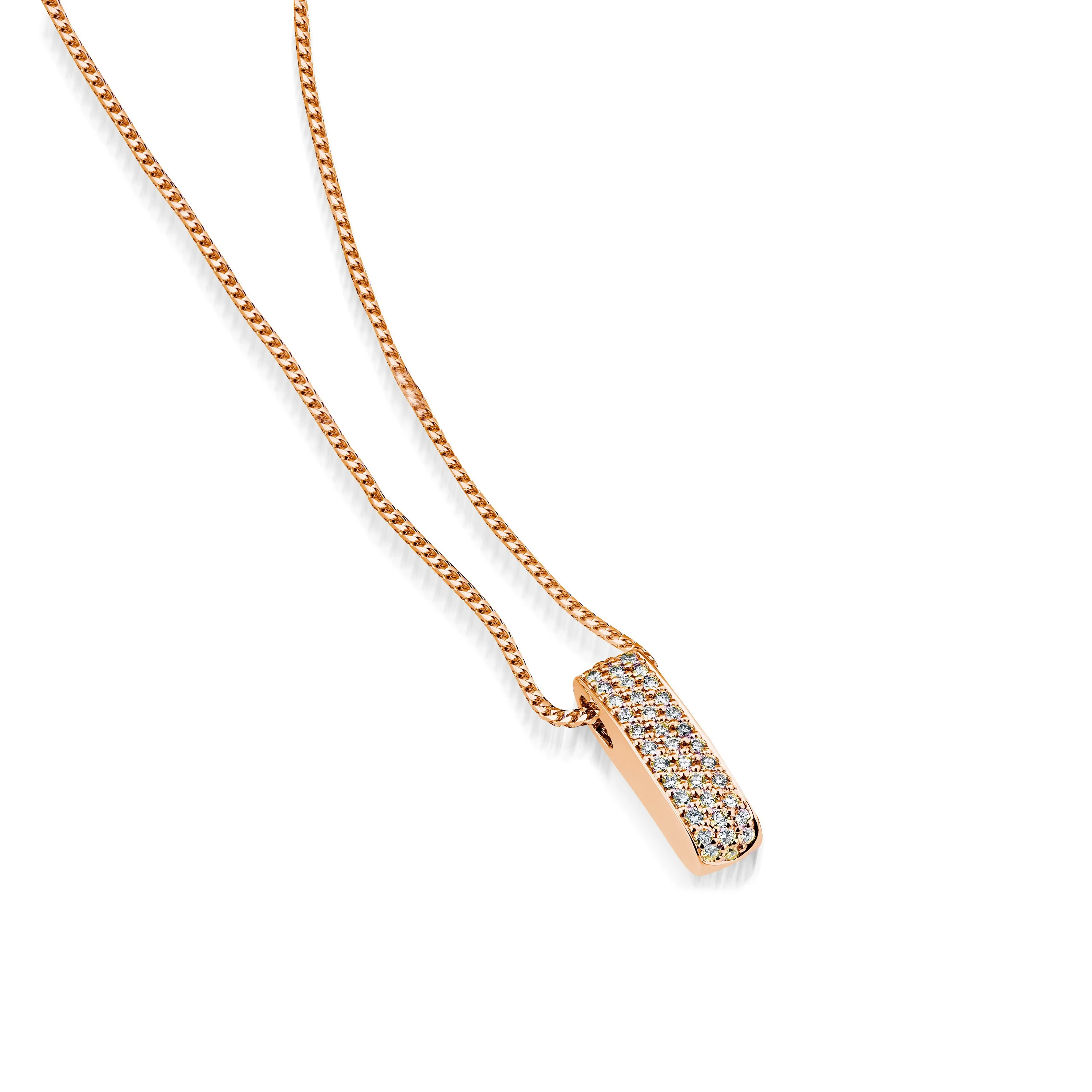 Essence Pave Diamond Pendant Necklace - Image 3