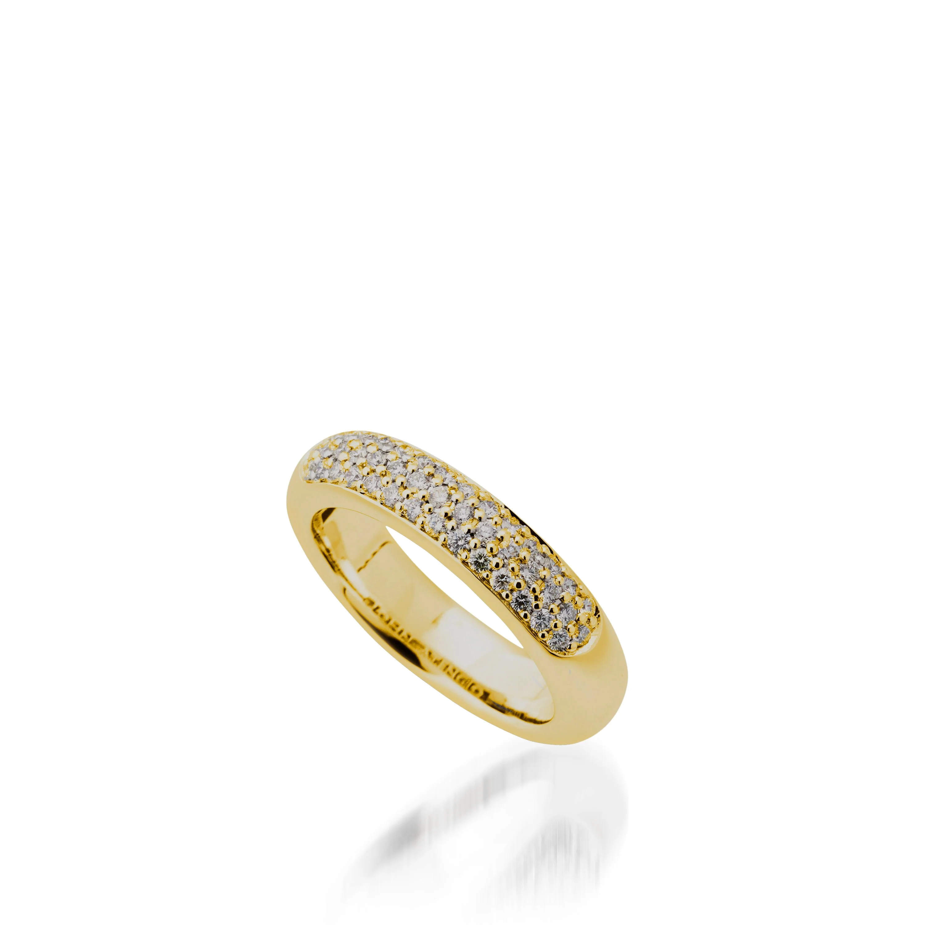 Essence Band Ring with Pave Diamonds - Image 3