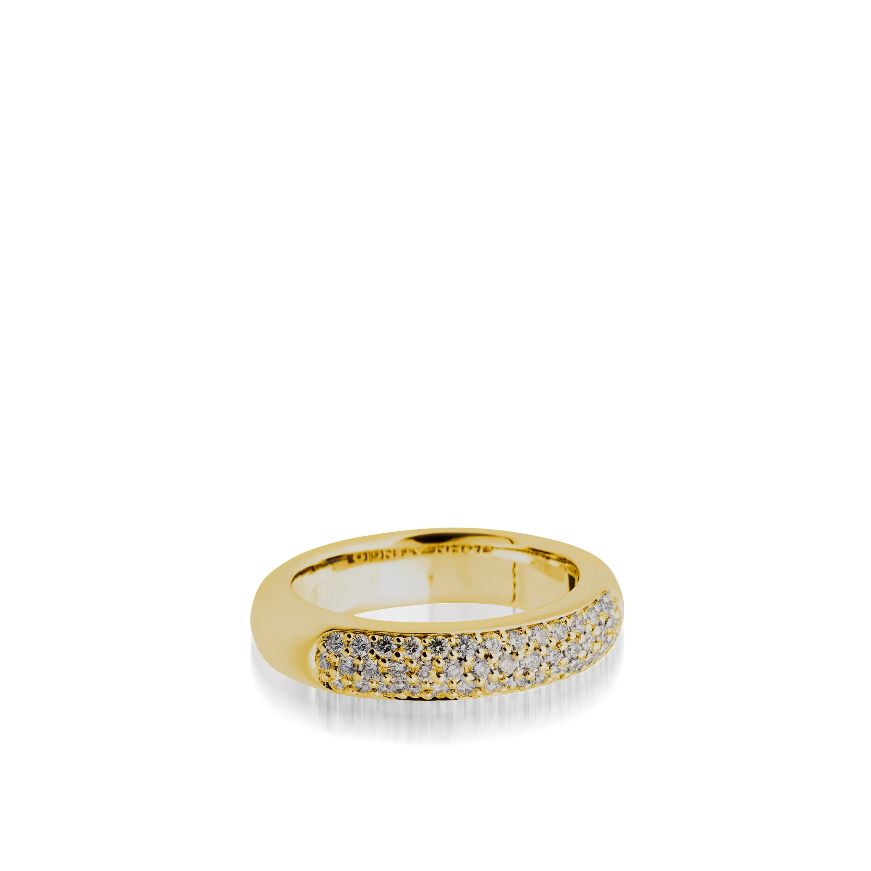 Essence Band Ring with Pave Diamonds - Image 4