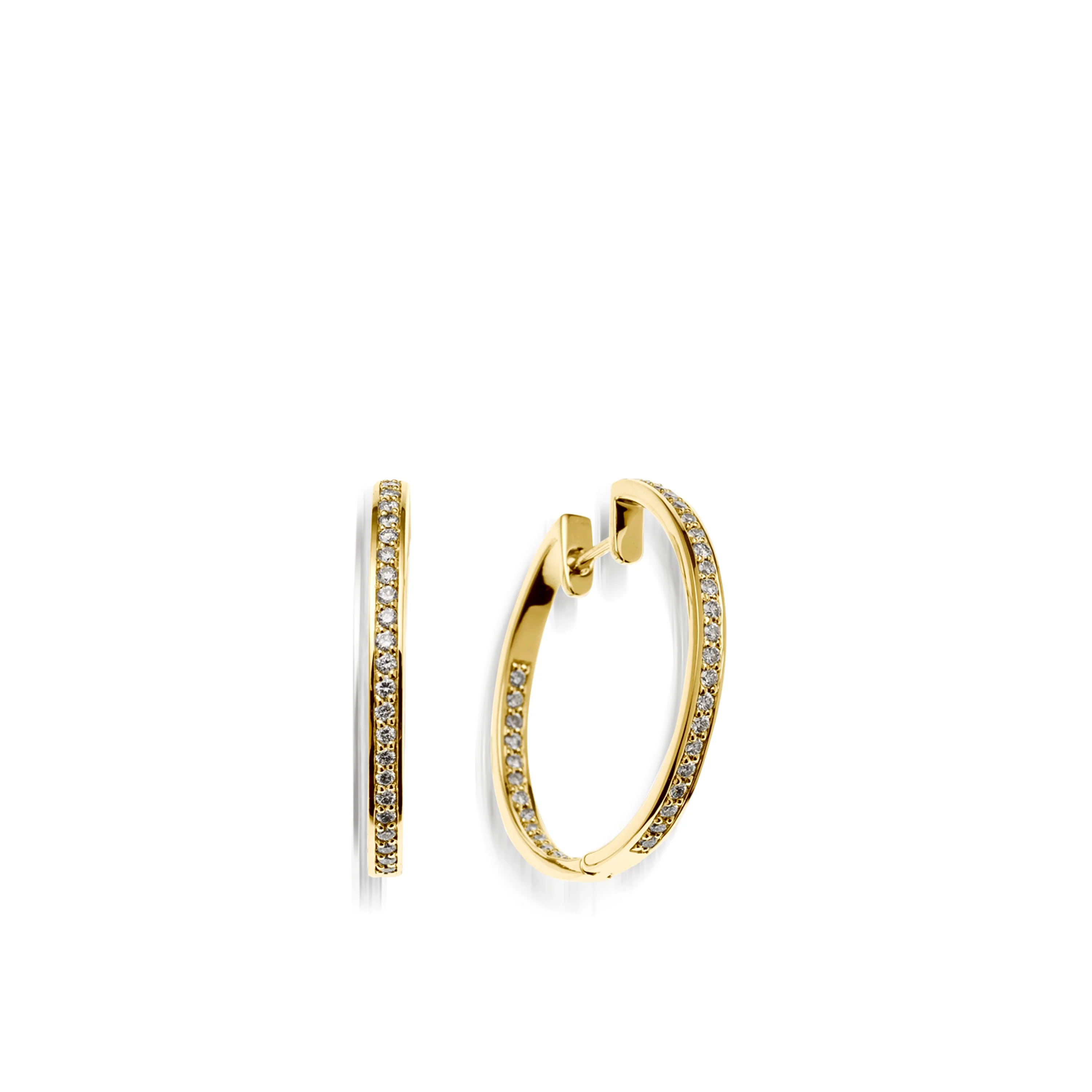Essence Inside-Out Diamond Hoops - Image 2
