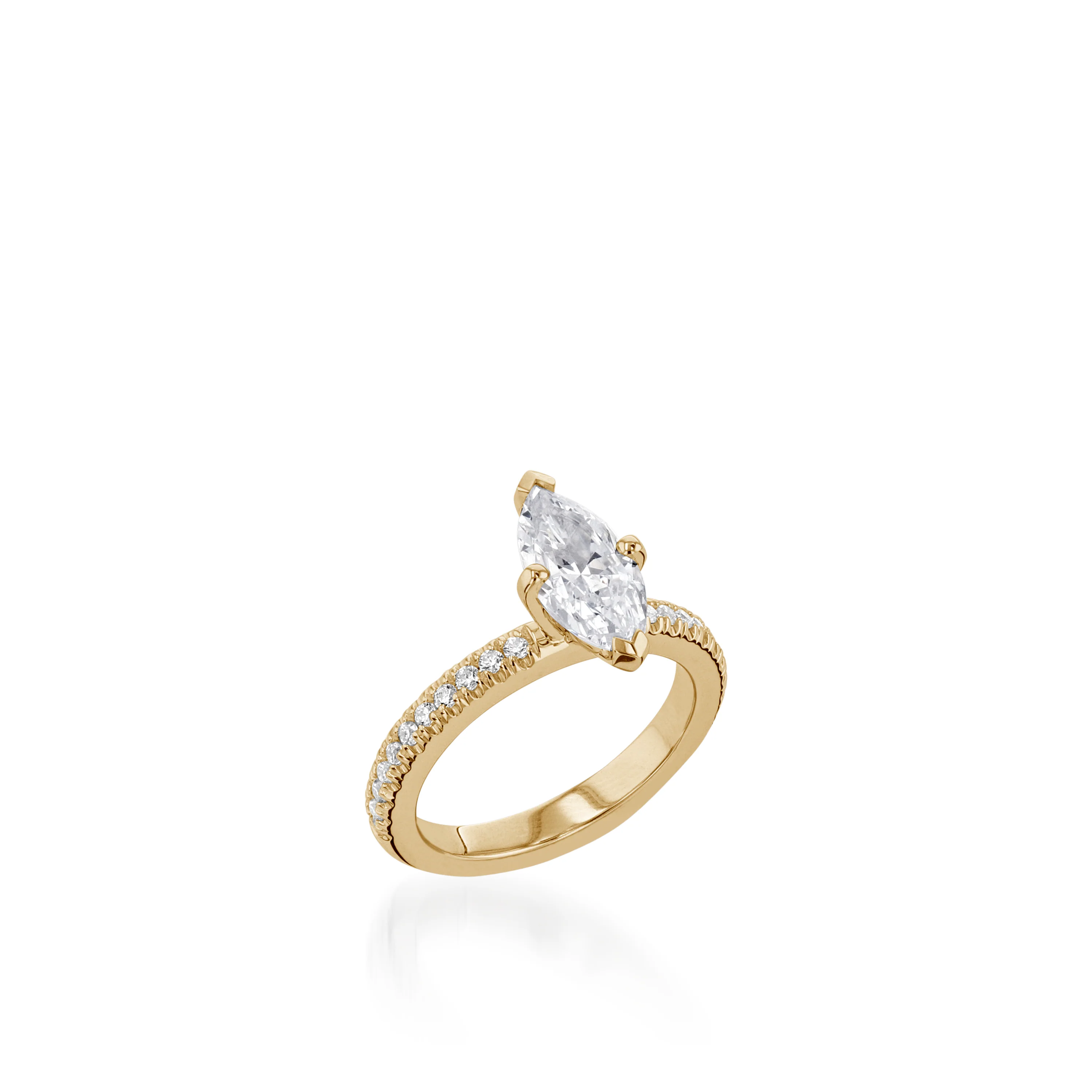 Essence Marquise White Gold Engagement Ring - Image 2