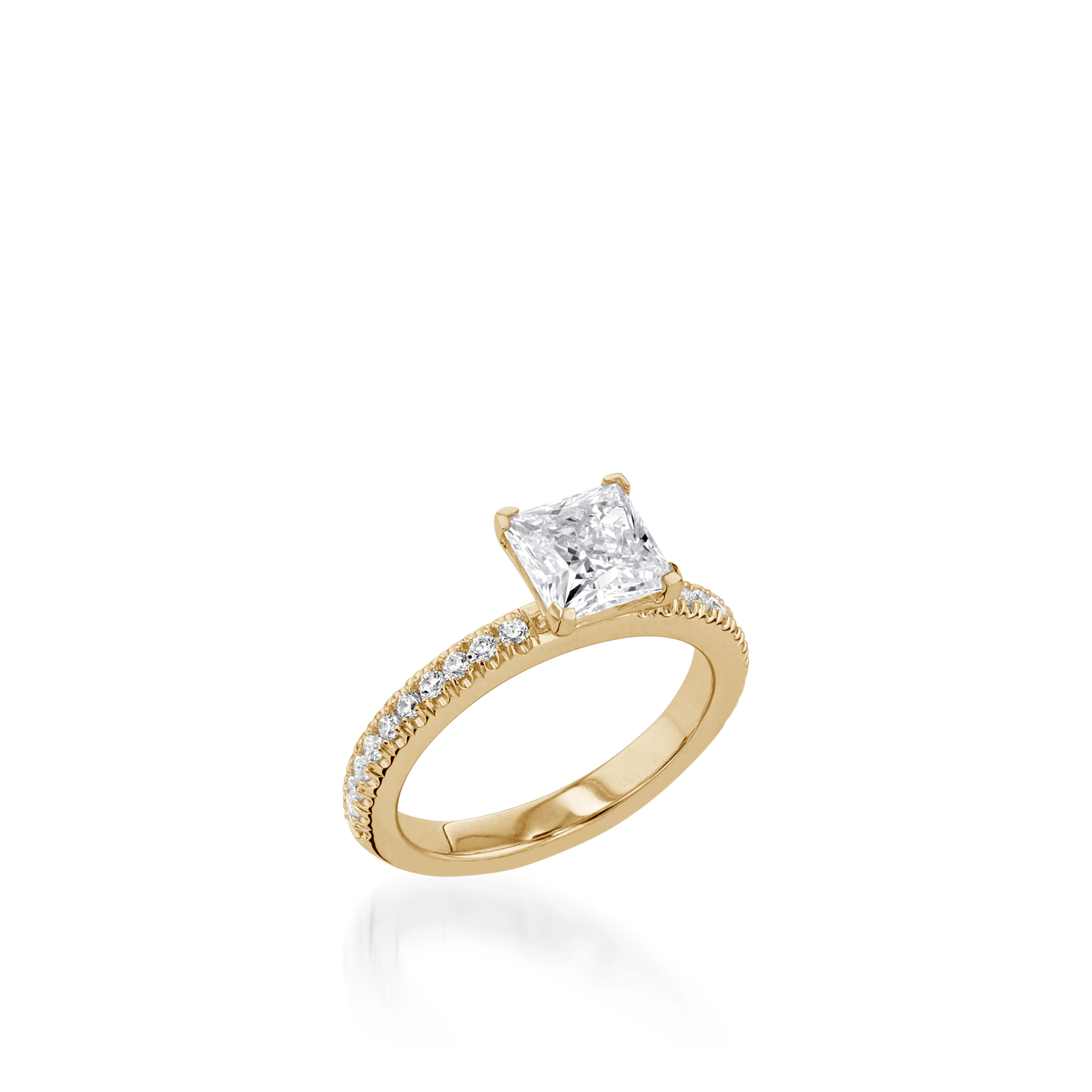 Essence Princess Cut White Gold Engagement Ring - Image 2