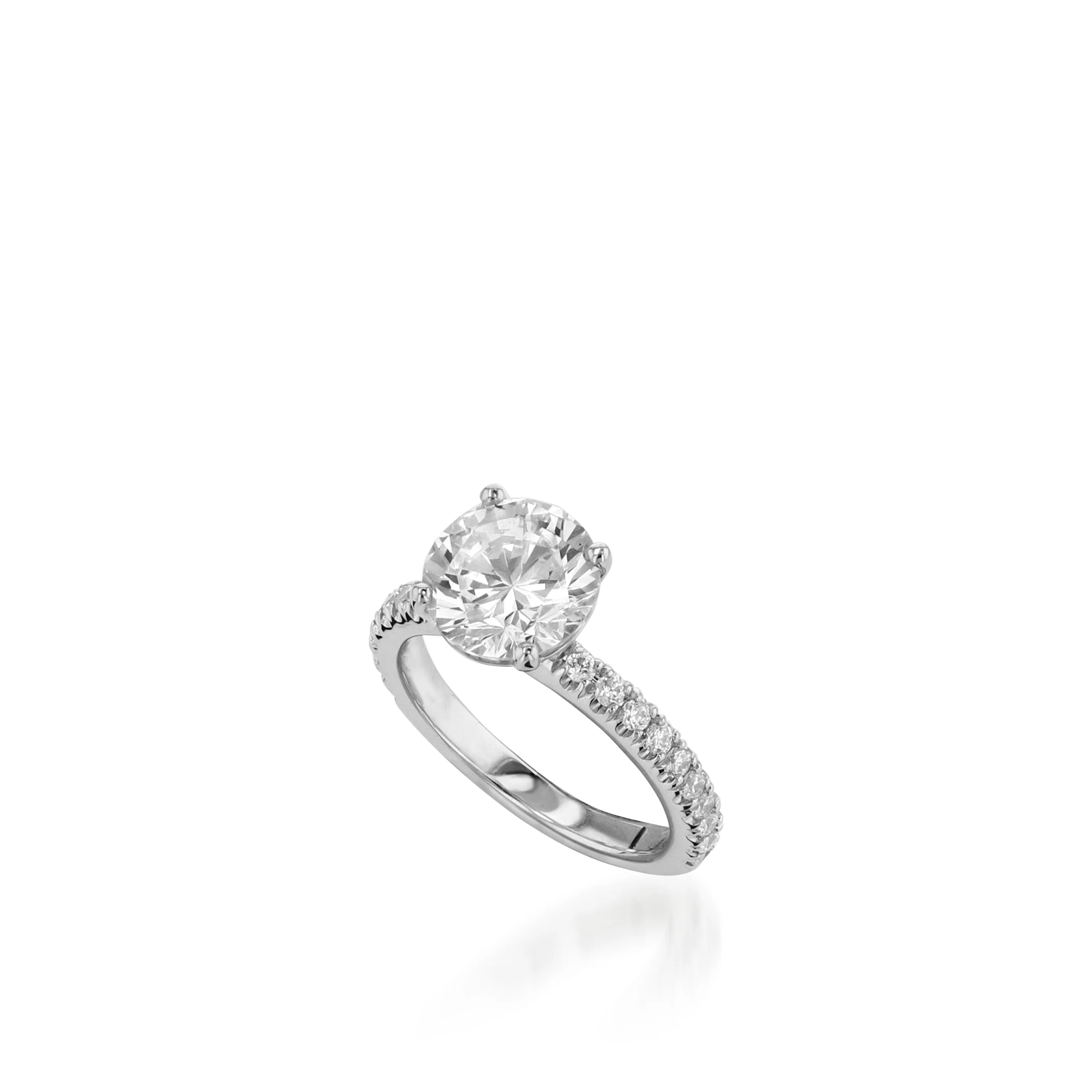 Essence Round 3-Carat Engagement Ring - Image 2