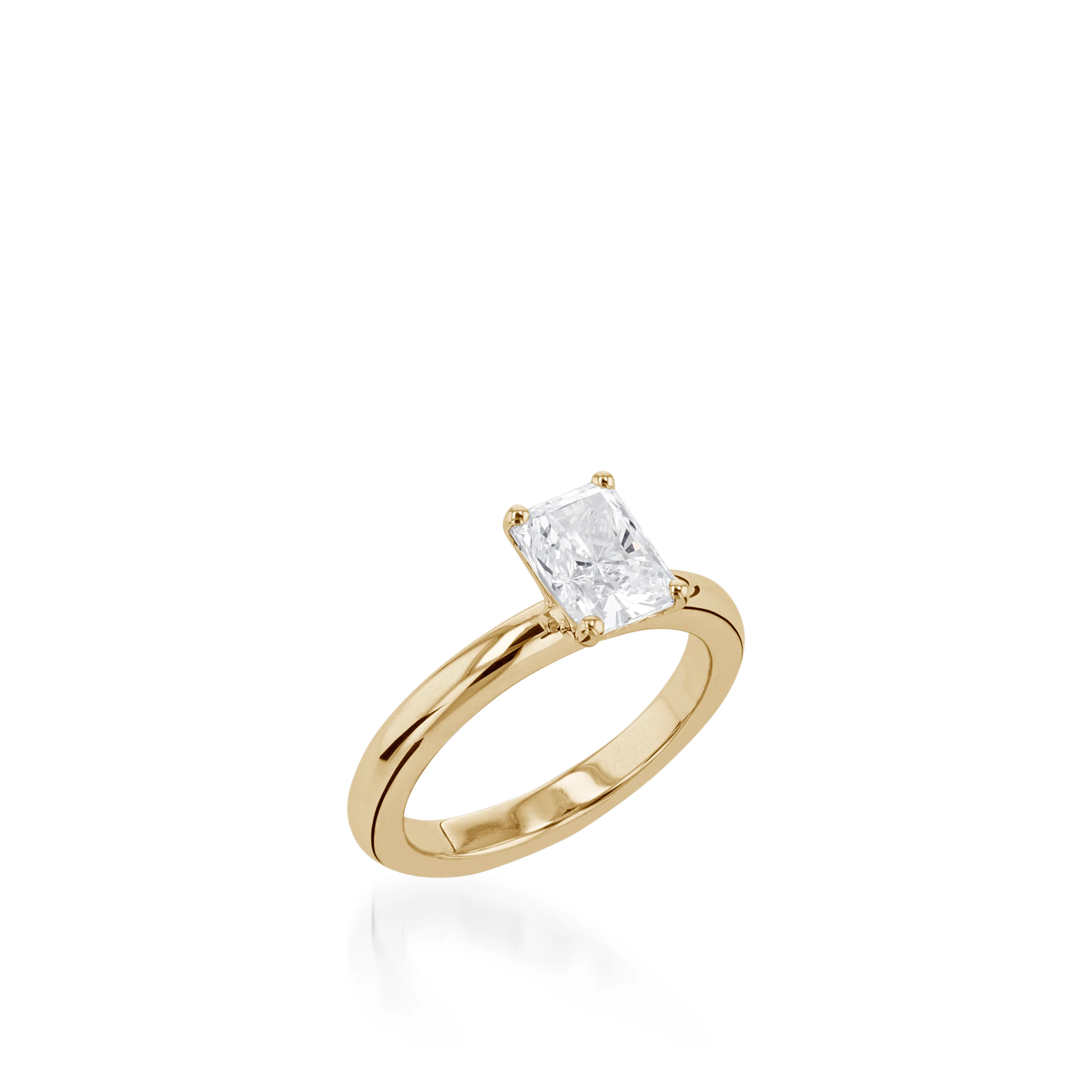 Essence Solitaire Radiant White Gold Engagement Ring - Image 2