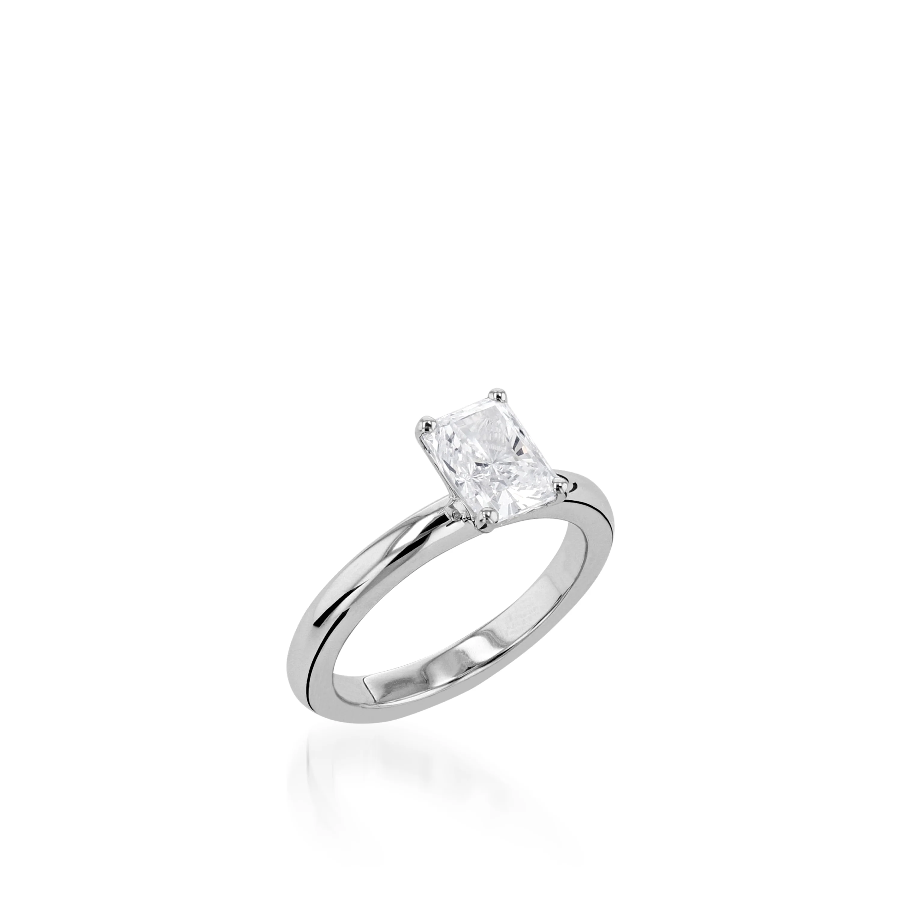 Essence Solitaire Radiant Yellow Gold Engagement Ring - Image 2
