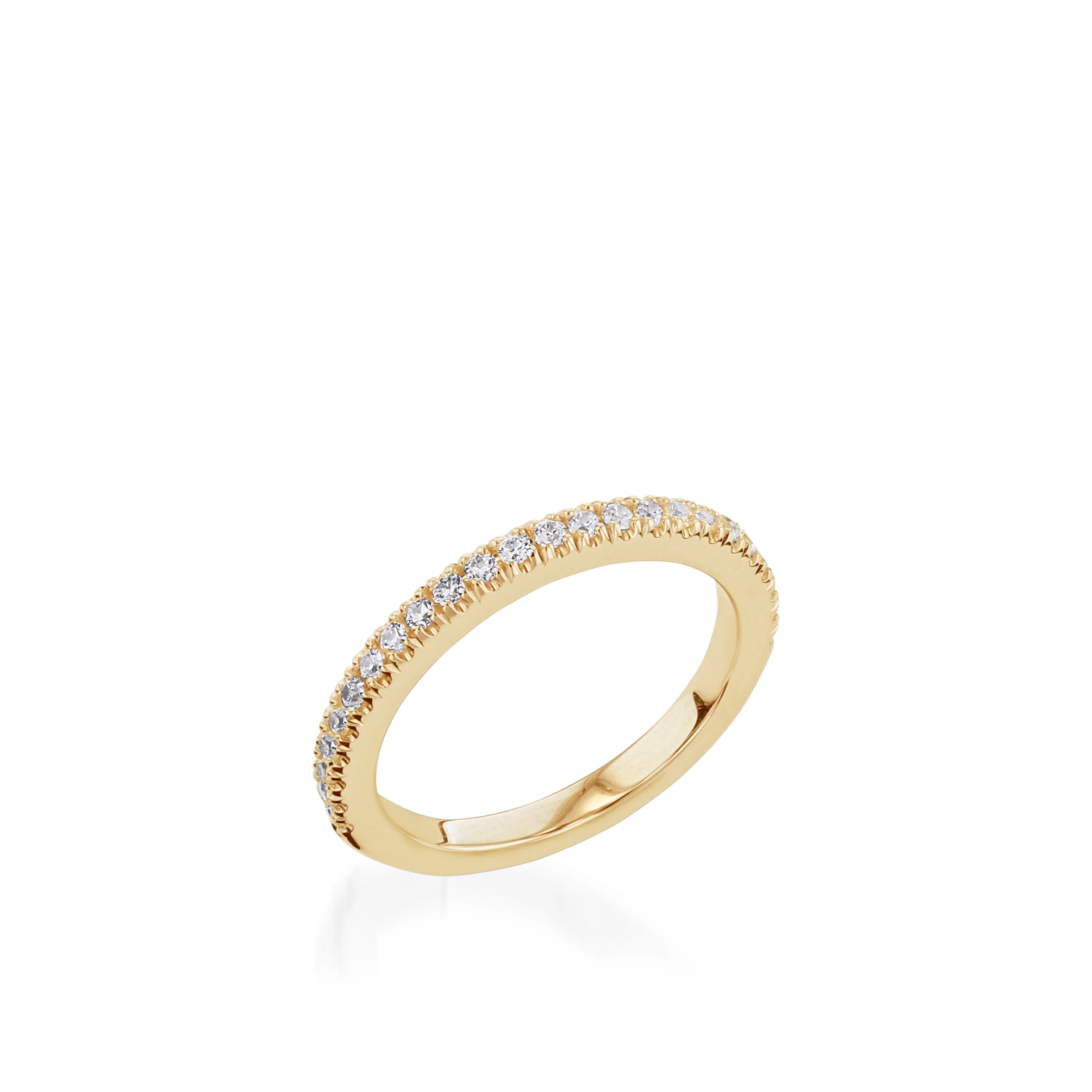 Essence Three Stone Yellow Gold Engagement Ring - Image 5